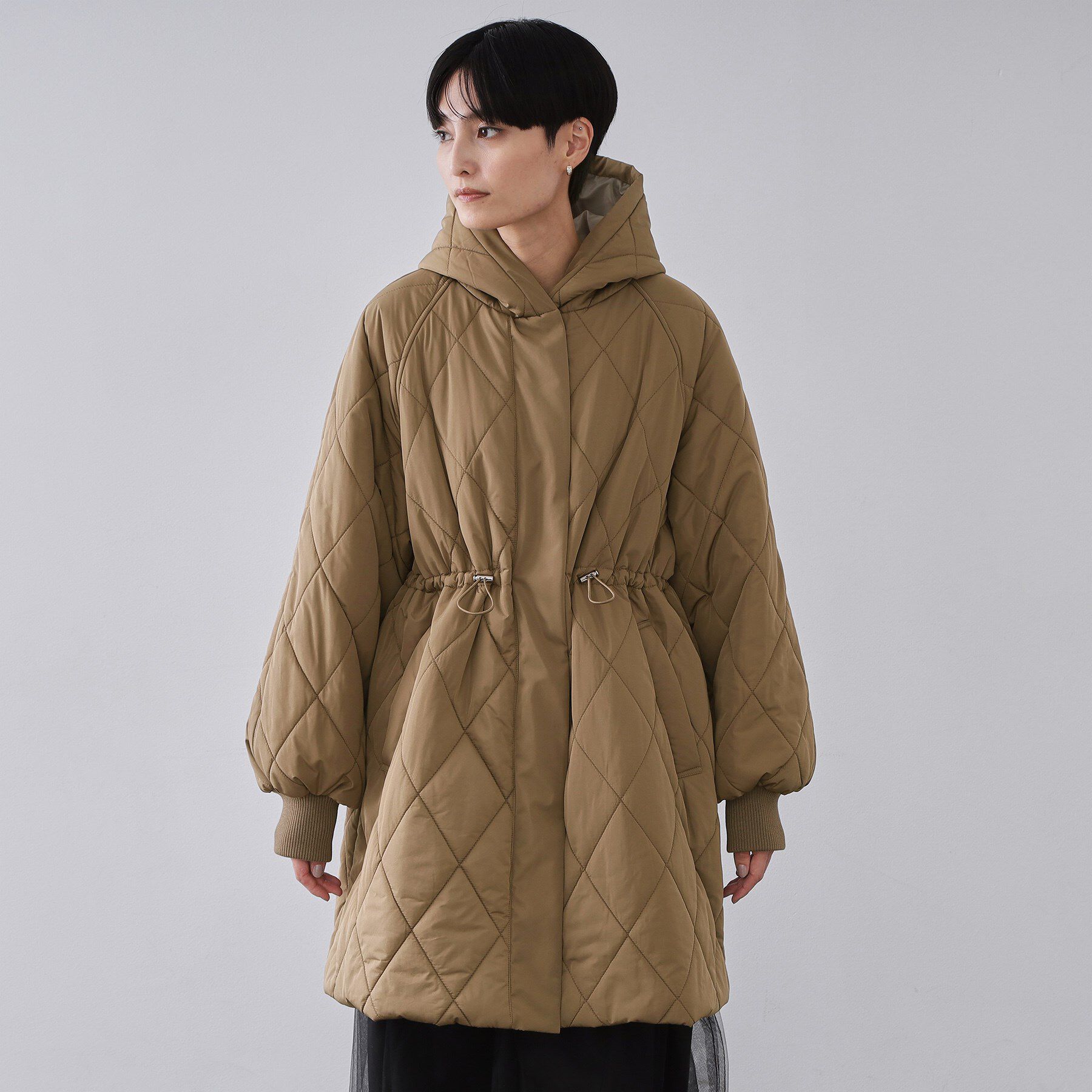 OPAQUE.CLIP「撥水キルティングロングコート【洗える】」|ダウン|