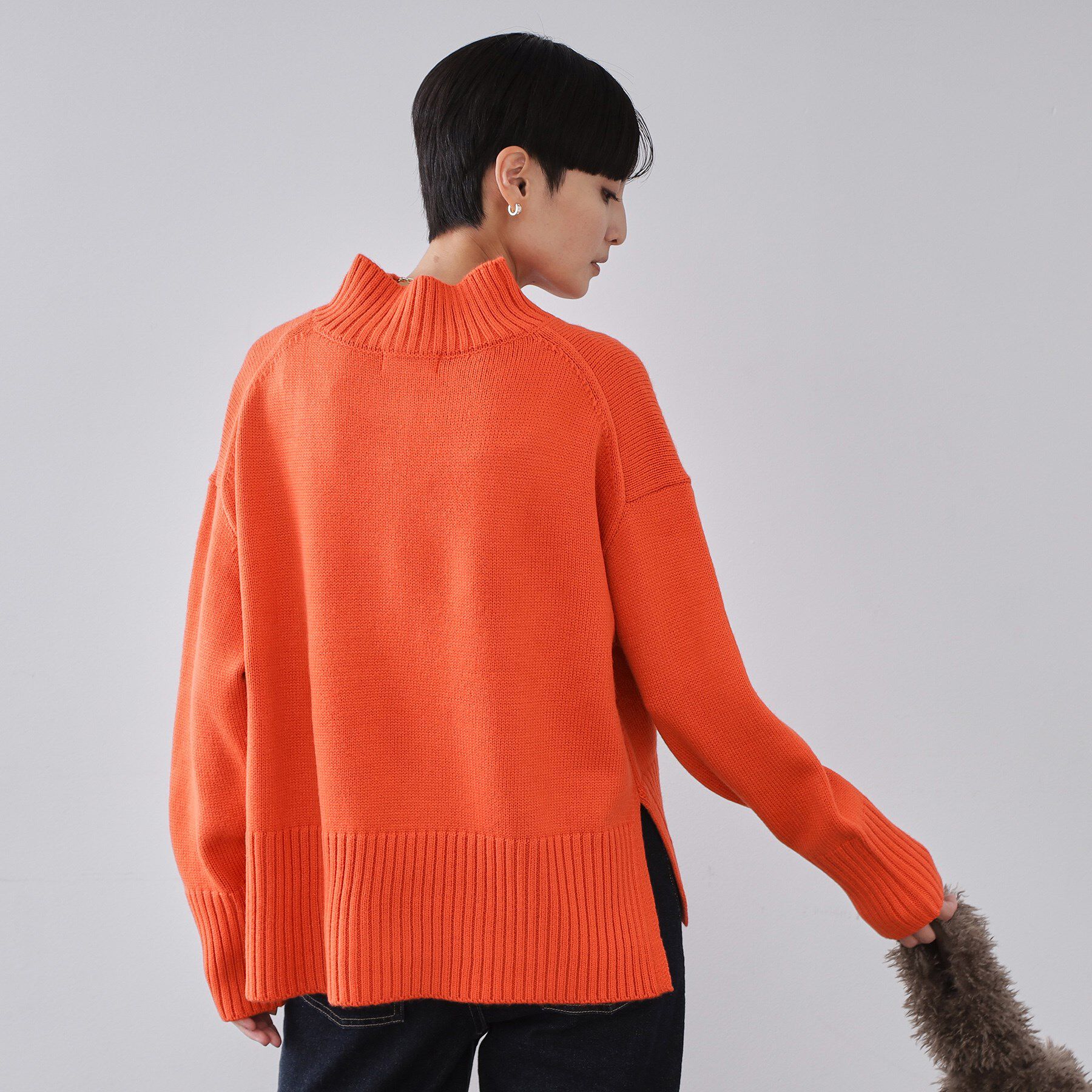 OPAQUE.CLIP「ハーフジップミドルゲージニット【洗濯機OK】」|ニット・セーター|