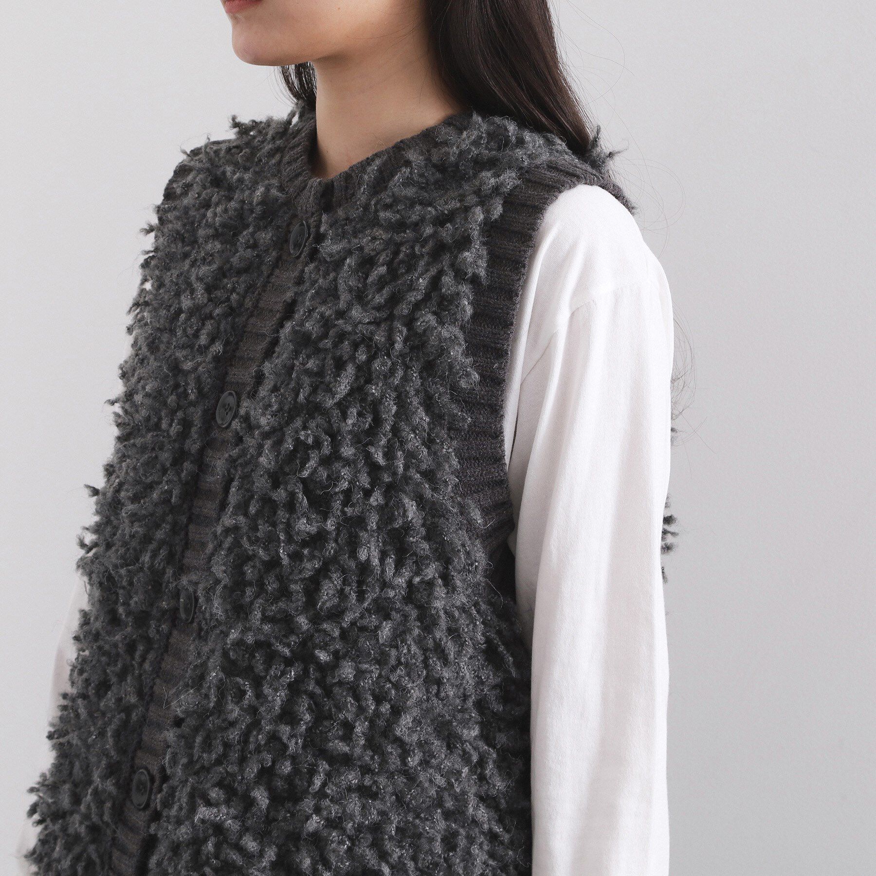 OPAQUE.CLIP「ループヤーンニットベスト【洗濯機OK】」|ベスト・ジレ|