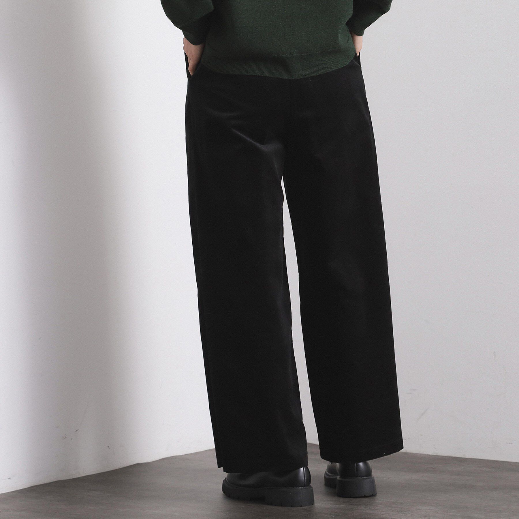 OPAQUE.CLIP「別珍タックワイドパンツ【洗える】」|その他|