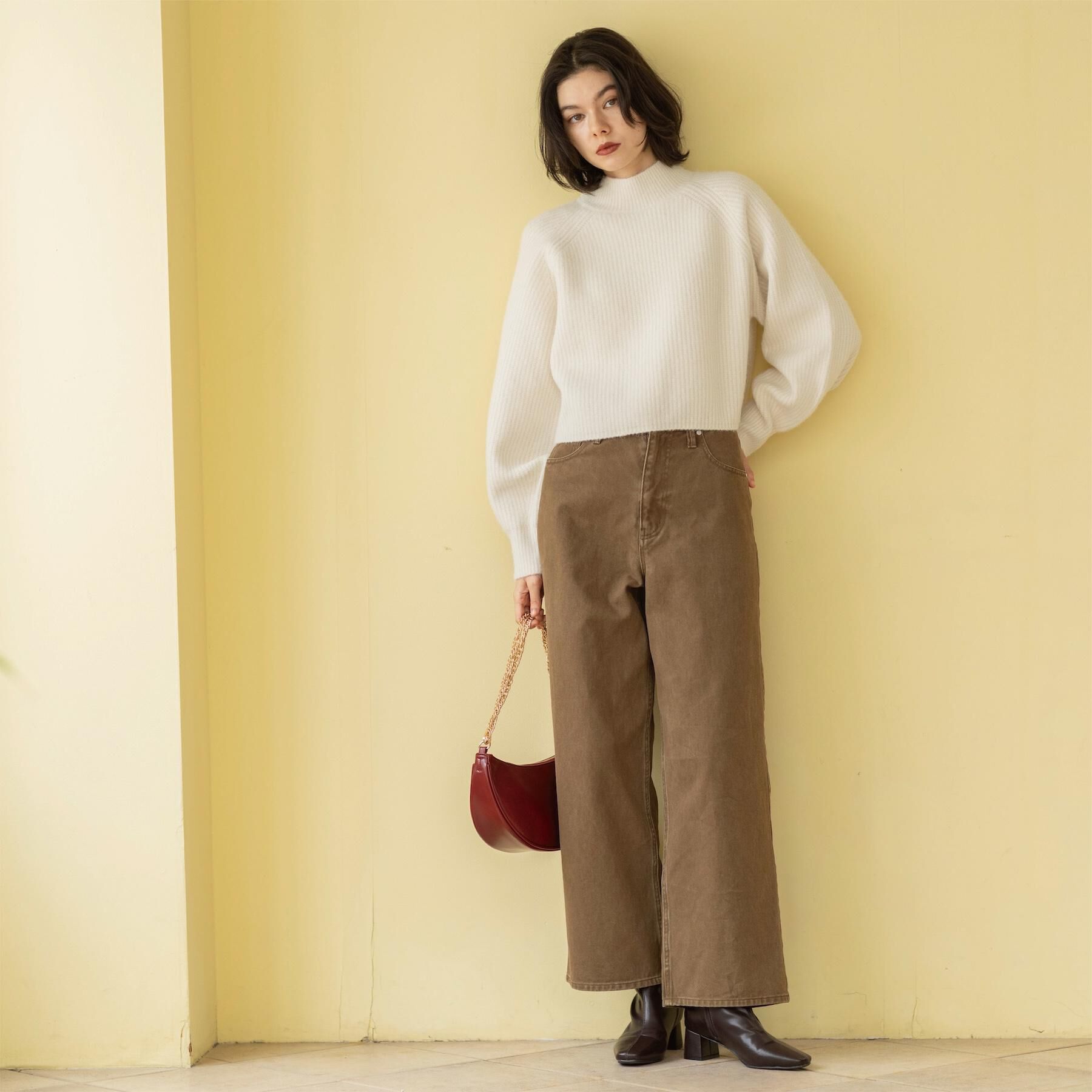 OPAQUE.CLIP「ヴィンテージカラーワイドストレートパンツ【洗濯機OK】」|その他|