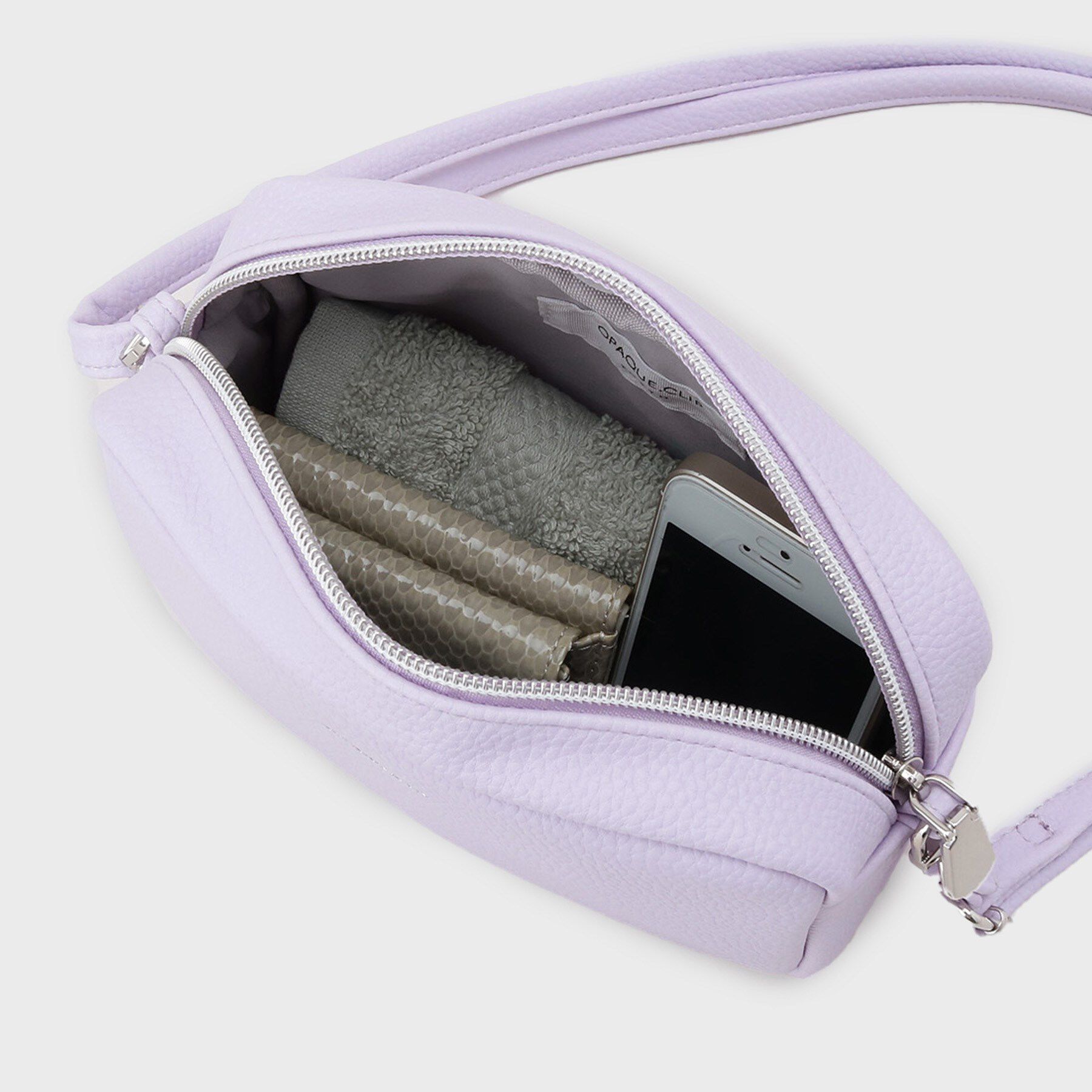 OPAQUE.CLIP「シュリンク合皮スクエアミニショルダーバッグ【軽量／長さ調整可能】」|ショルダー・メッセンジャー|