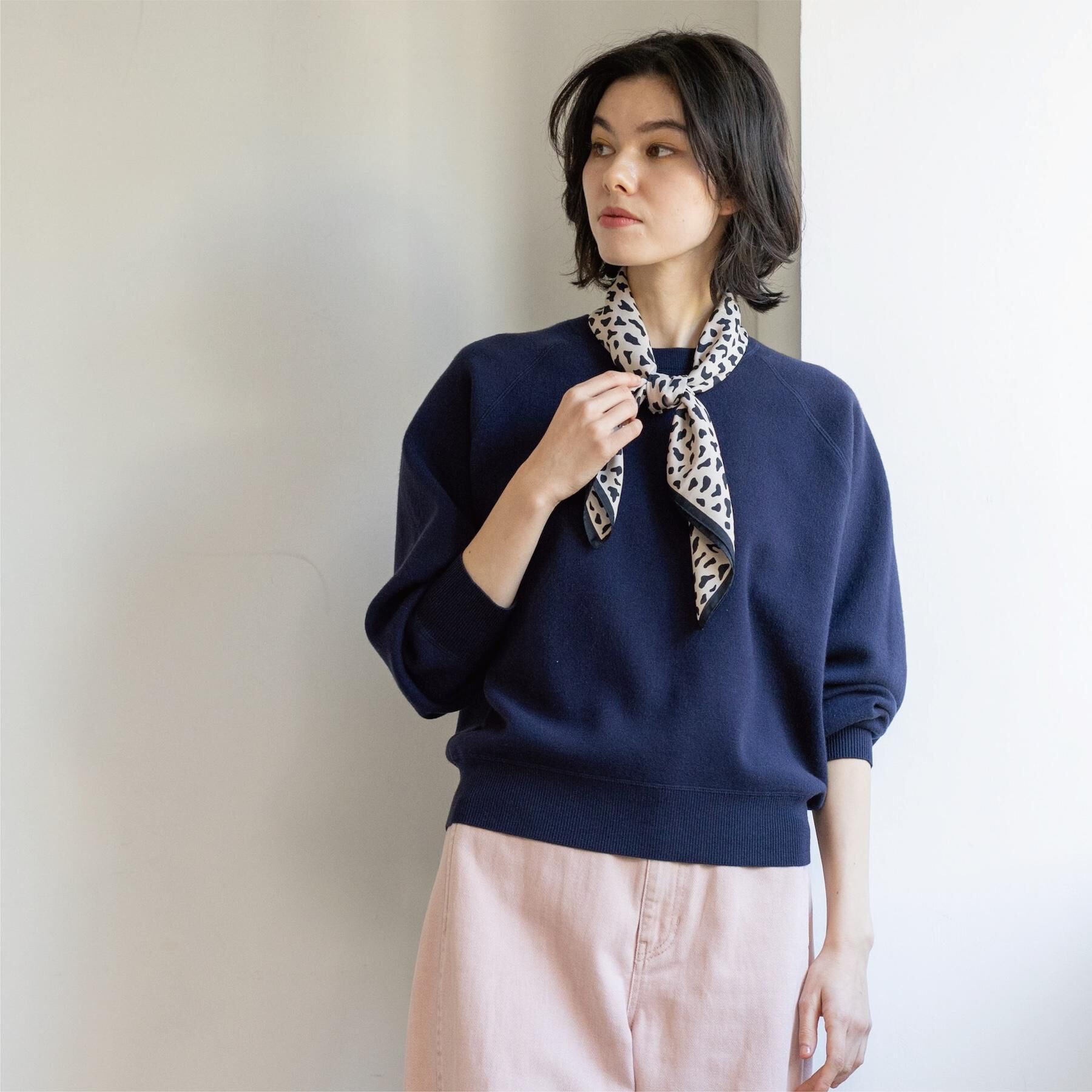 OPAQUE.CLIP「スウェットライクニット【洗濯機OK】」|ニット・セーター|