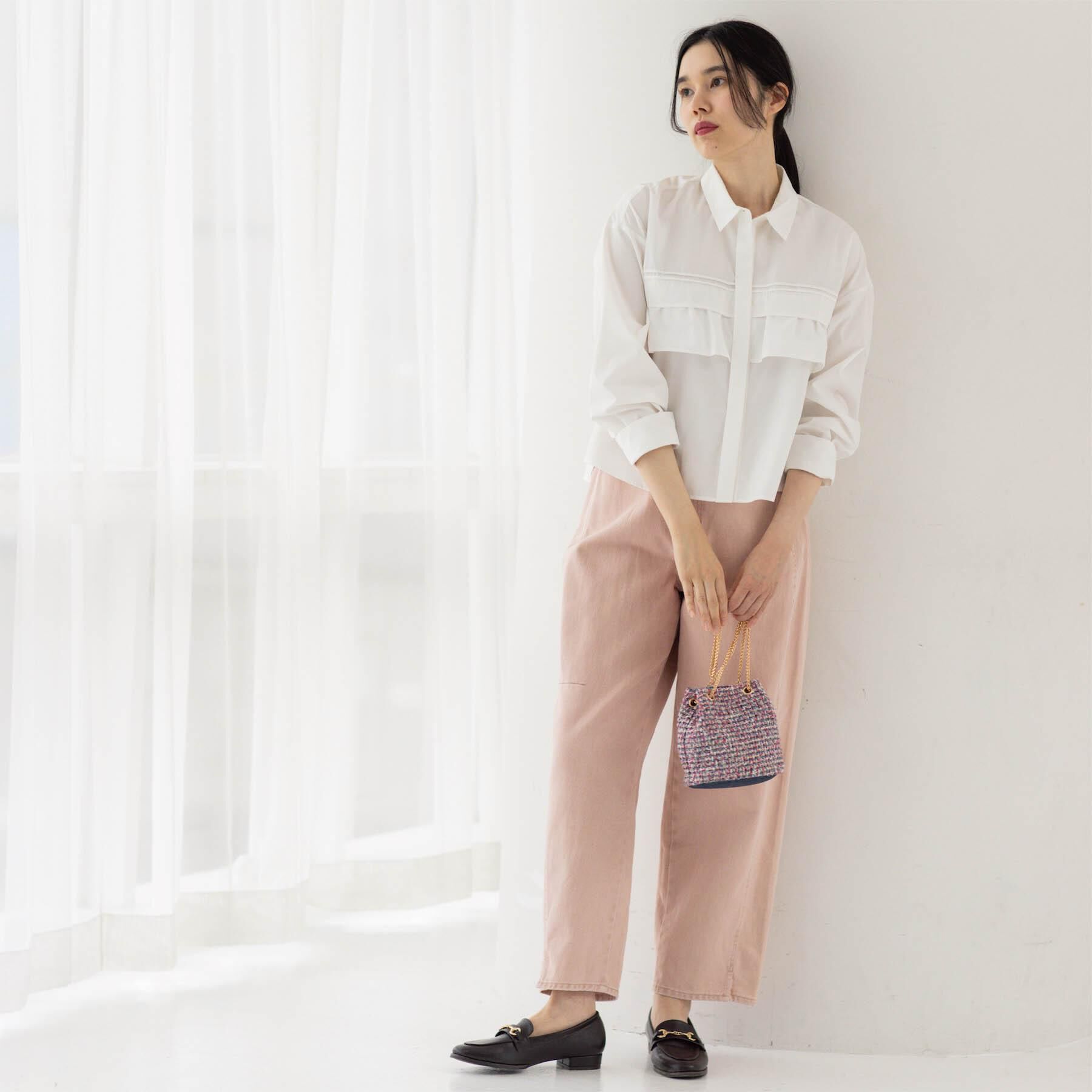 OPAQUE.CLIP「カーブシルエットカラーデニム【洗濯機OK】」|デニム|