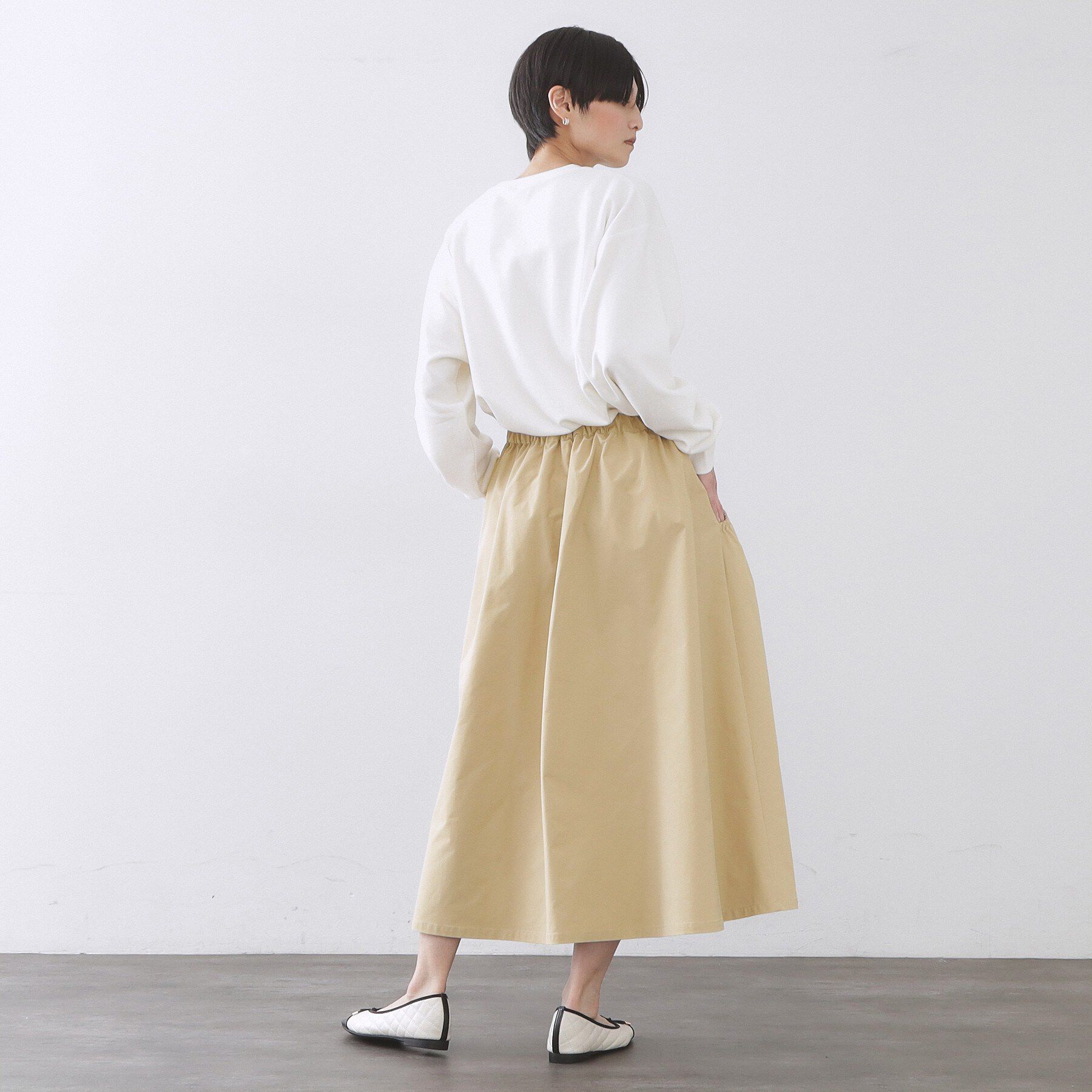 OPAQUE.CLIP「ポケットデザインフレアスカート【洗濯機OK】」|スカート|