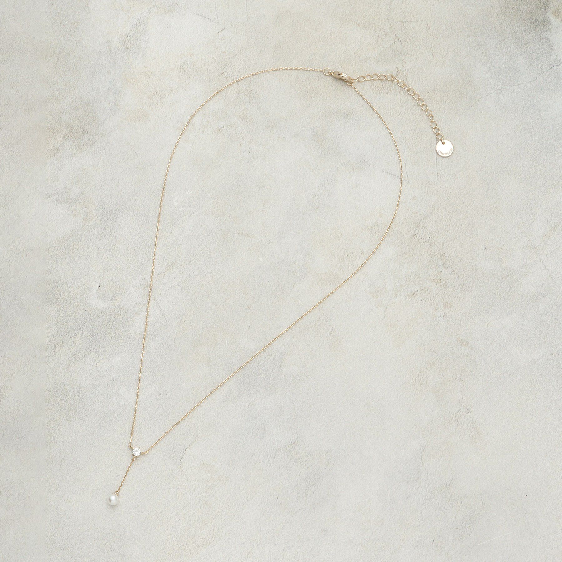 OPAQUE.CLIP「華奢ビジュー&times;フェイクパール ショートネックレス」|ネックレス|