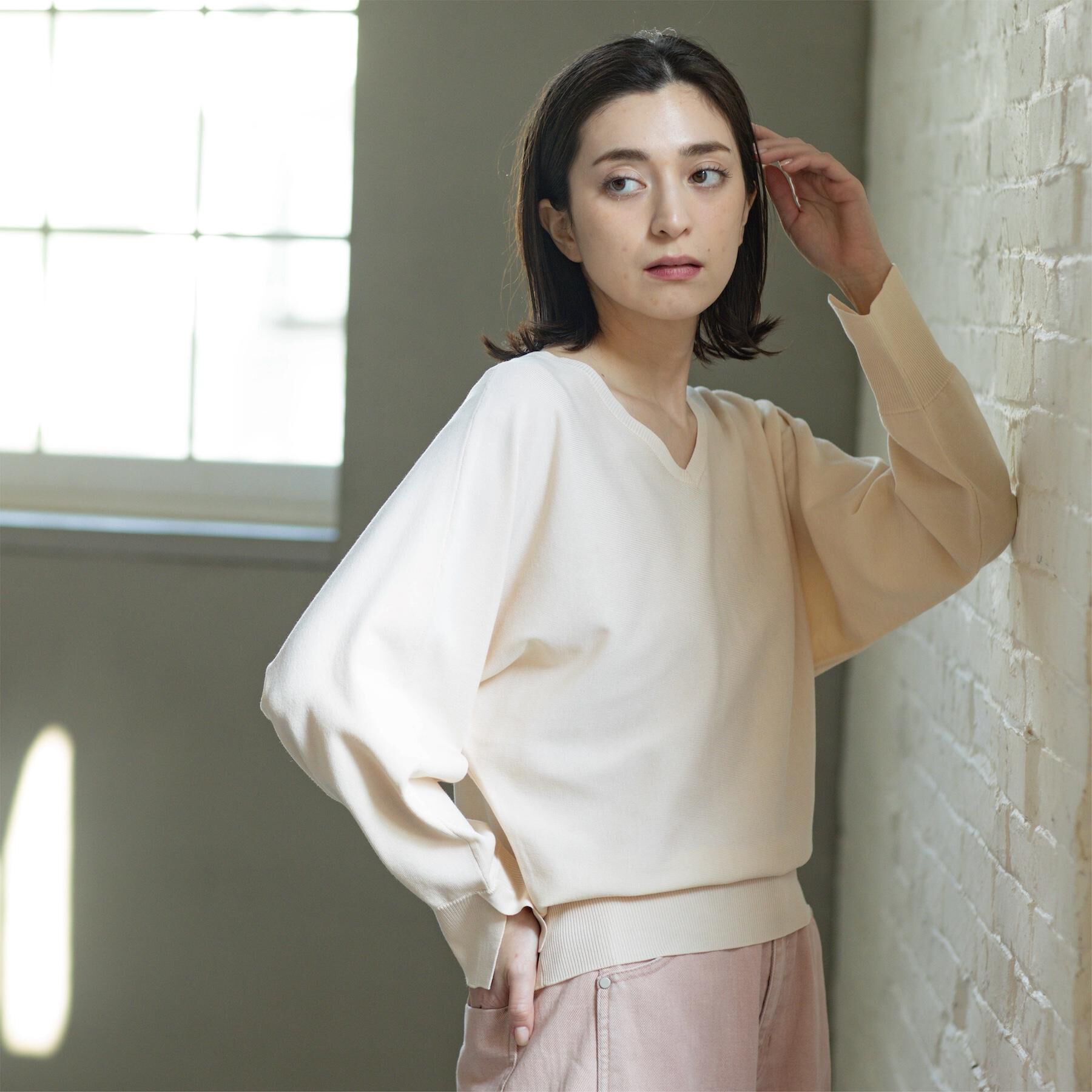 OPAQUE.CLIP「リラクシードルマンスリーブニット【洗濯機OK/抗ピル】」|ニット・セーター|