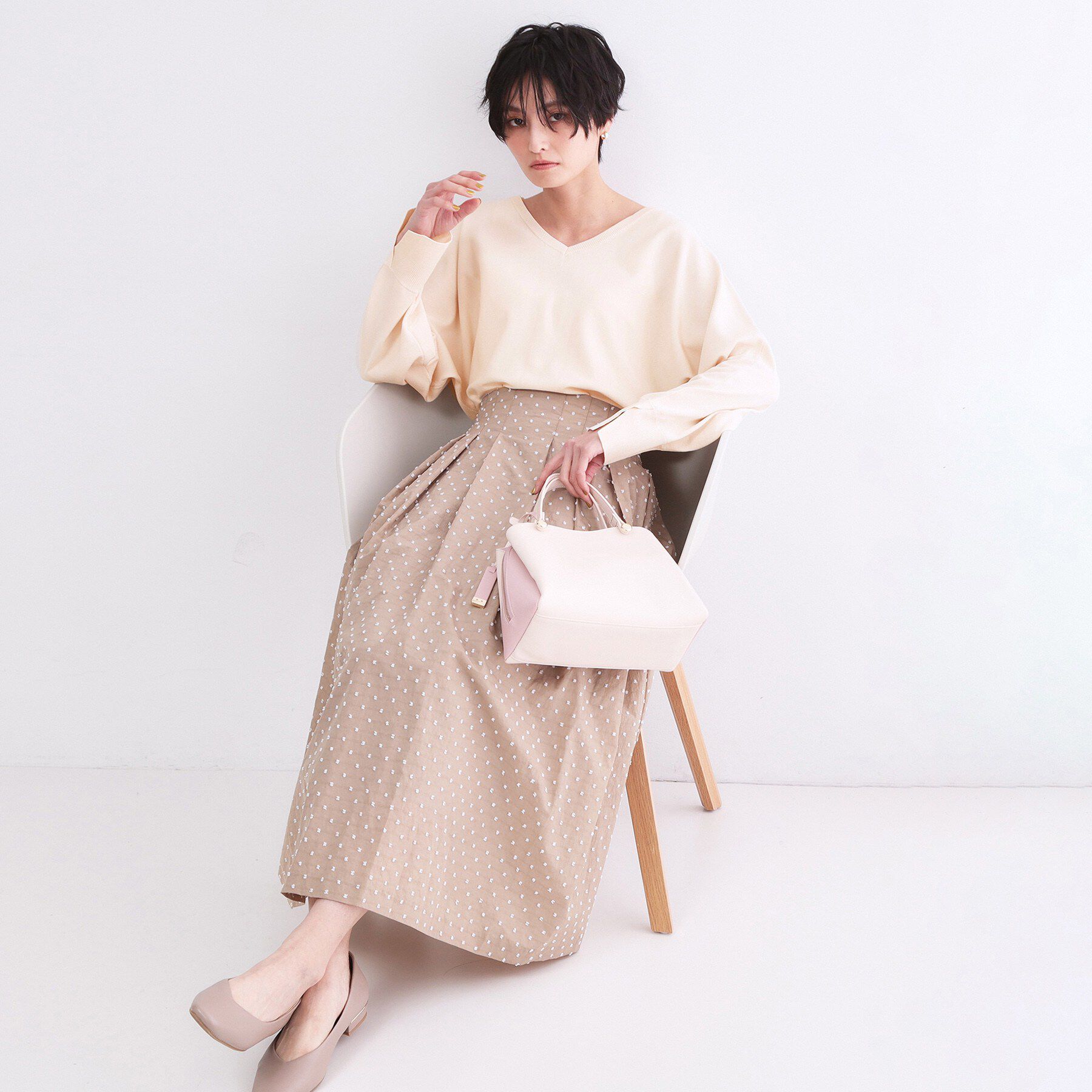 OPAQUE.CLIP「リラクシードルマンスリーブニット【洗濯機OK/抗ピル】」|ニット・セーター|