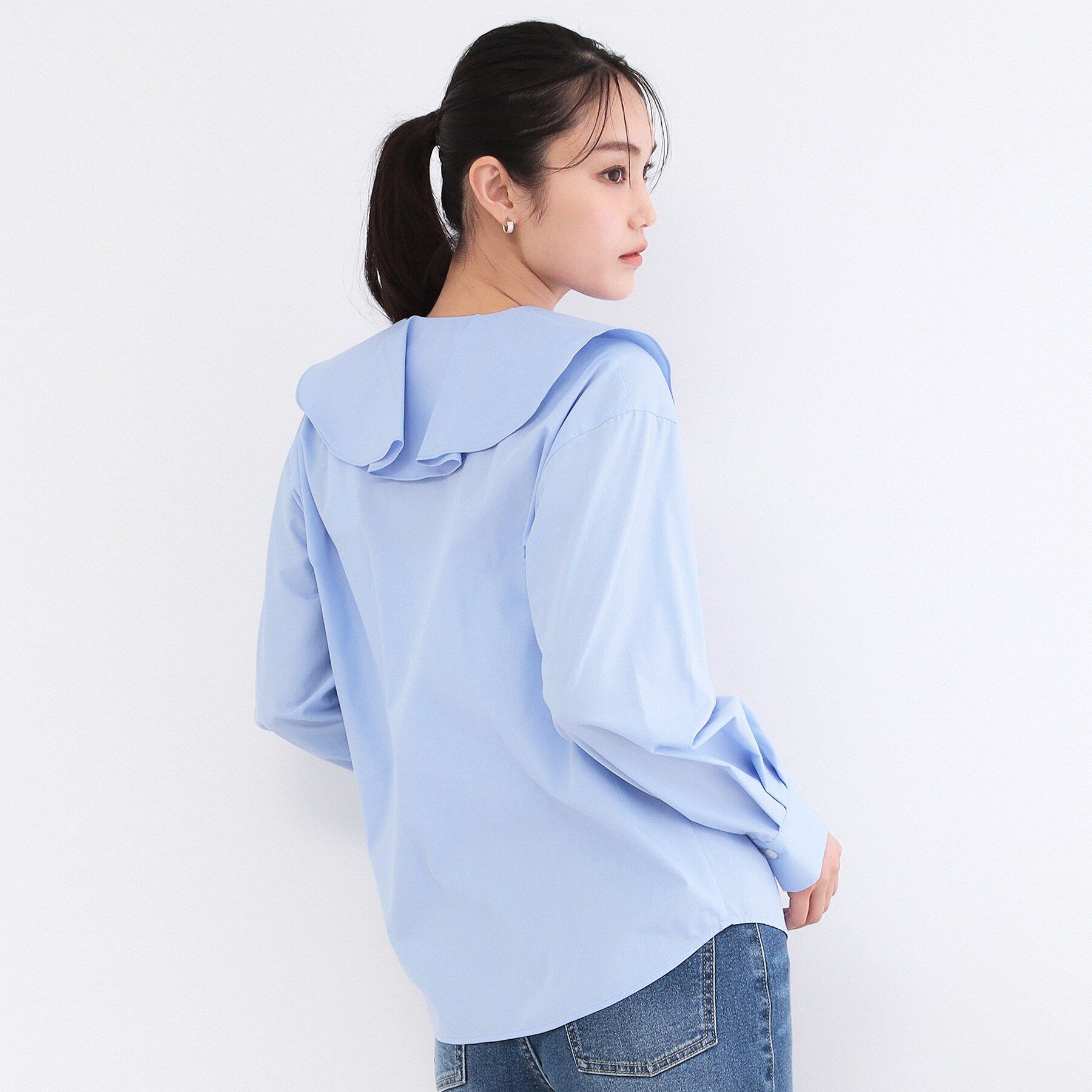 OPAQUE.CLIP「フロントフリルブラウス【洗濯機OK】」|シャツ・ブラウス|