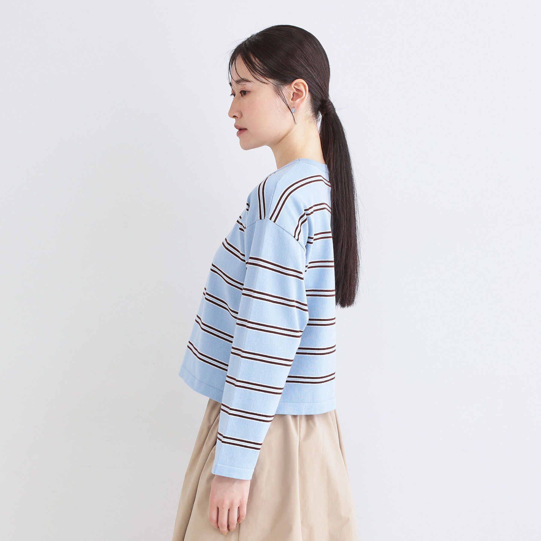 OPAQUE.CLIP「マルチボーダーニット【洗濯機OK】」|ニット・セーター|