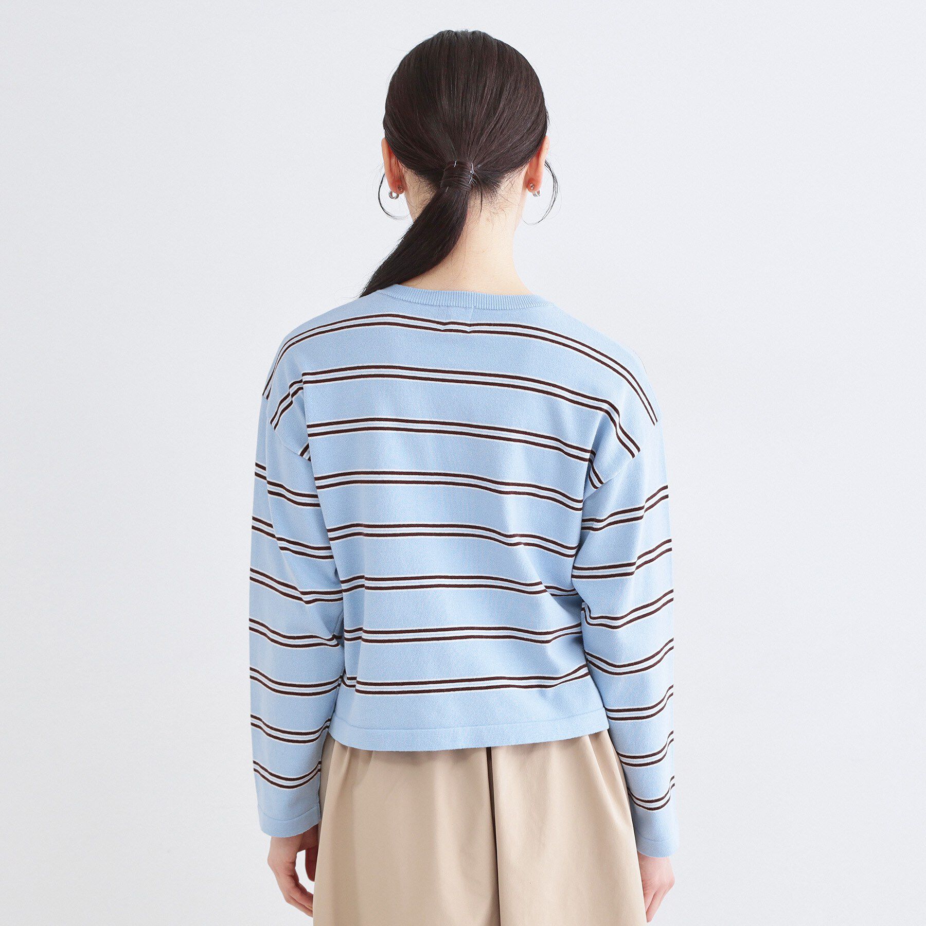 OPAQUE.CLIP「マルチボーダーニット【洗濯機OK】」|ニット・セーター|