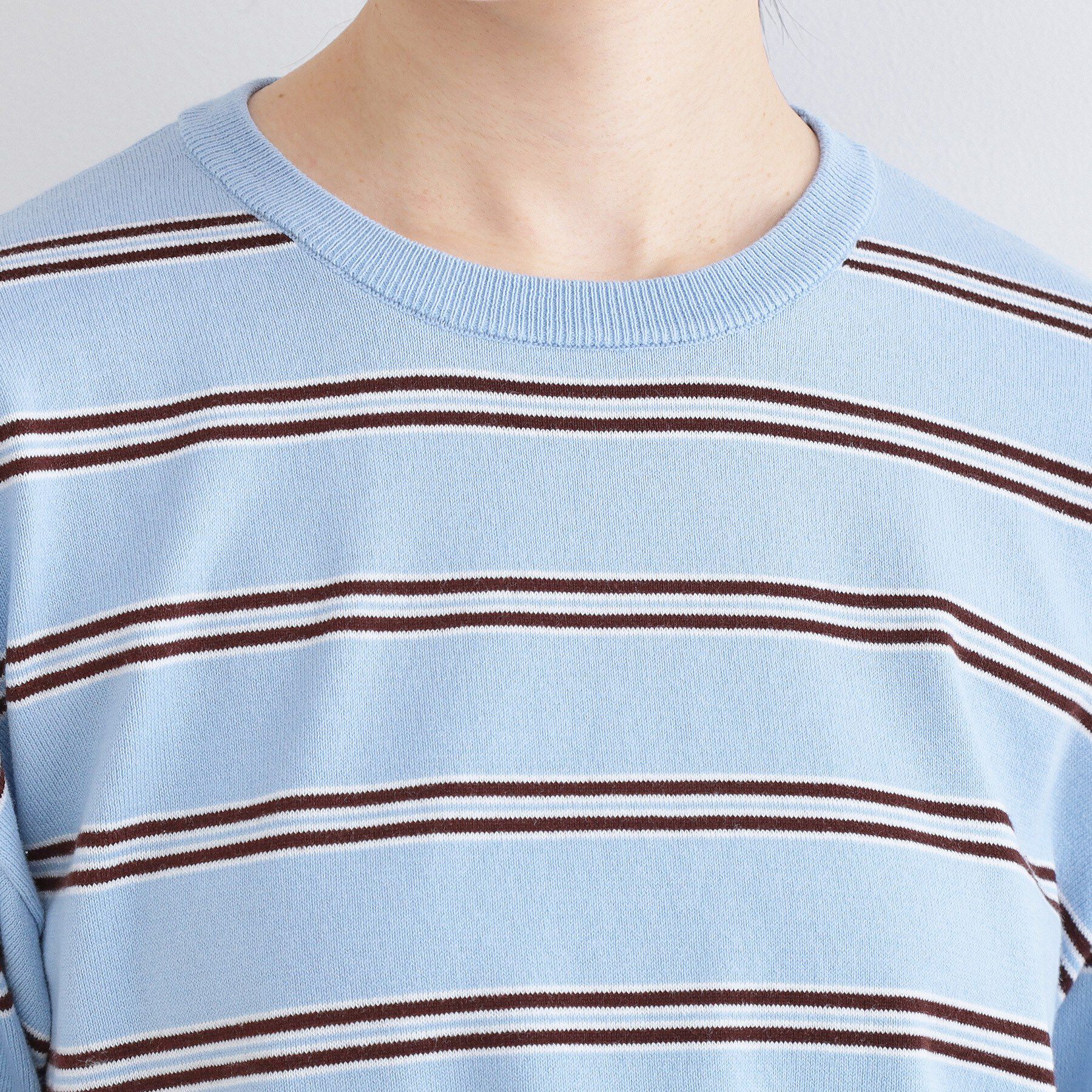 OPAQUE.CLIP「マルチボーダーニット【洗濯機OK】」|ニット・セーター|