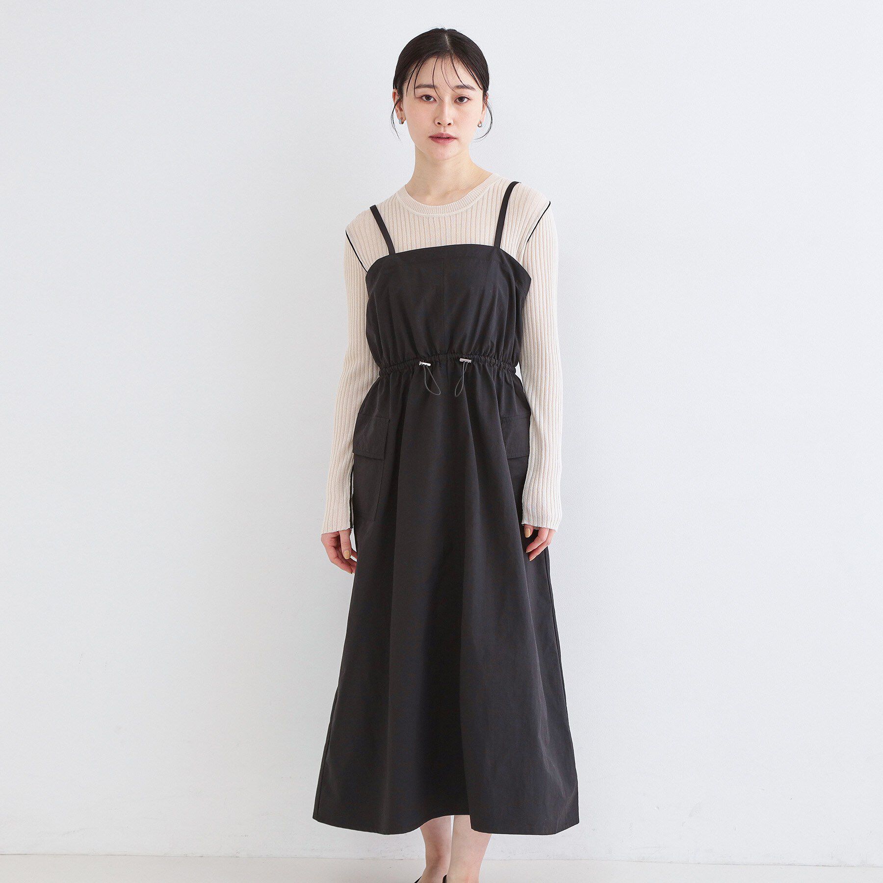 OPAQUE.CLIP「ポケットキャミワンピース【洗濯機OK】」|ワンピース|