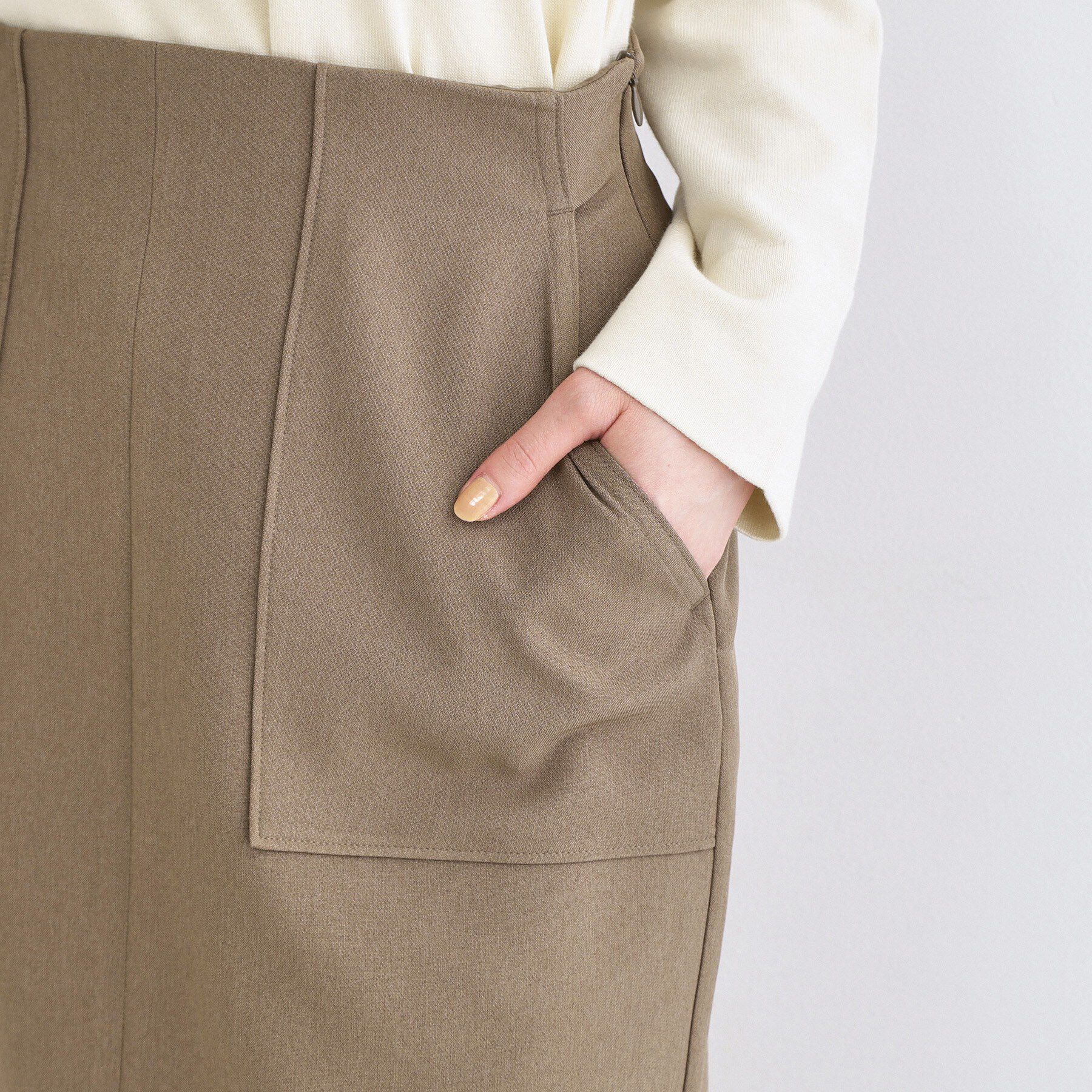 OPAQUE.CLIP「ストレッチダブルポケットタイトスカート【洗濯機OK】」|スカート|