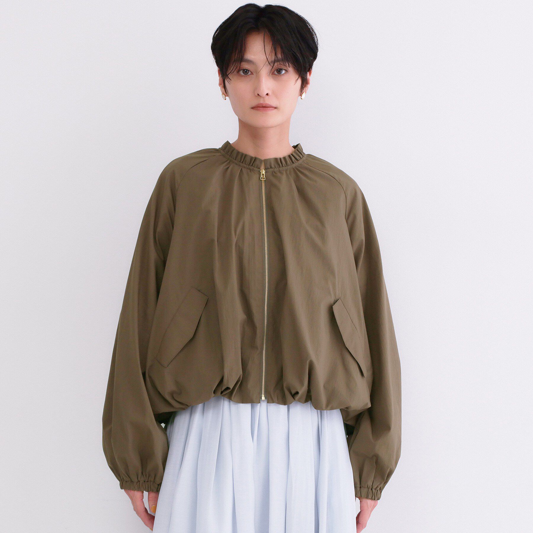 OPAQUE.CLIP「撥水 裾バルーンブルゾン【洗濯機OK】」|ブルゾン・スタジャン|