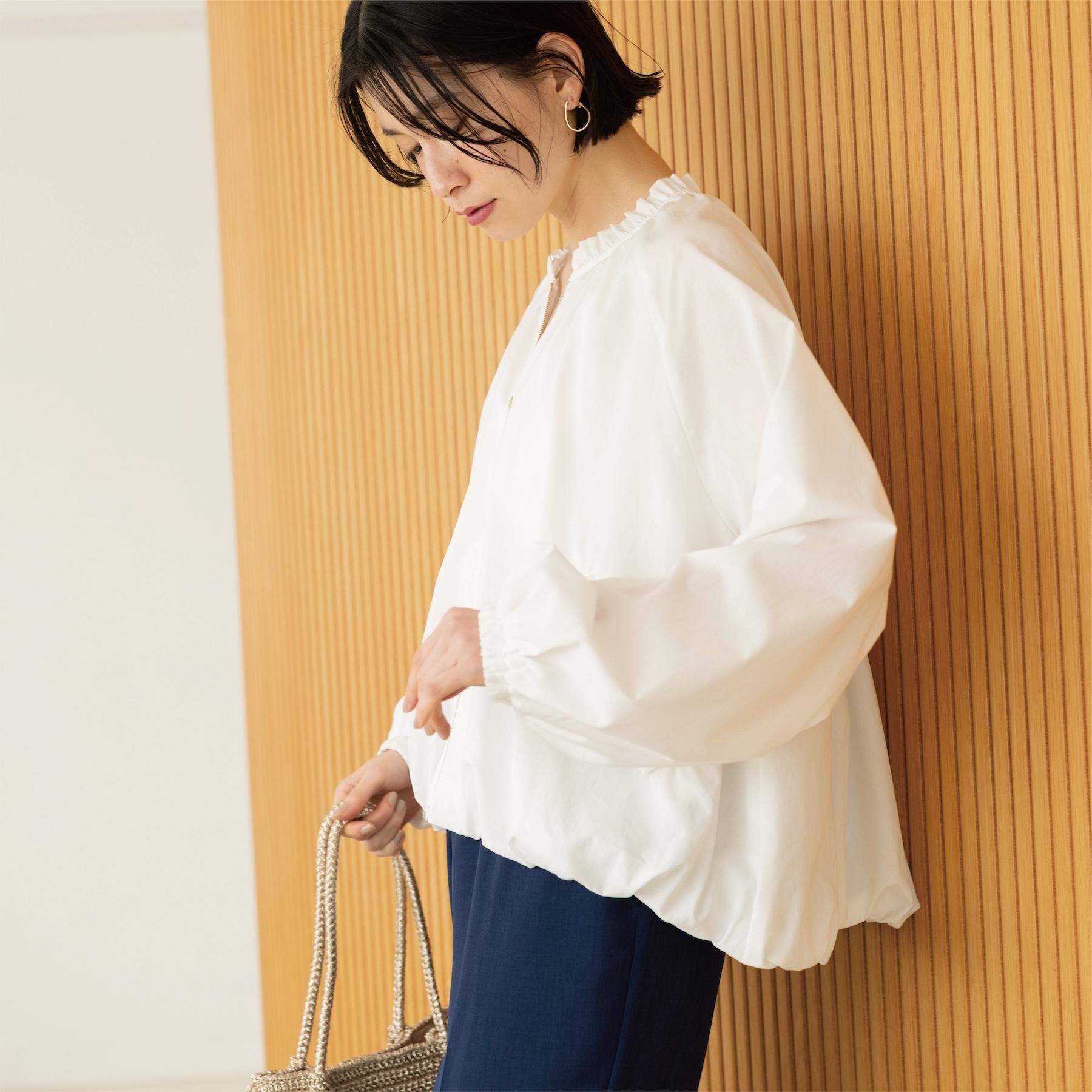 OPAQUE.CLIP「撥水 裾バルーンブルゾン【洗濯機OK】」|ブルゾン・スタジャン|