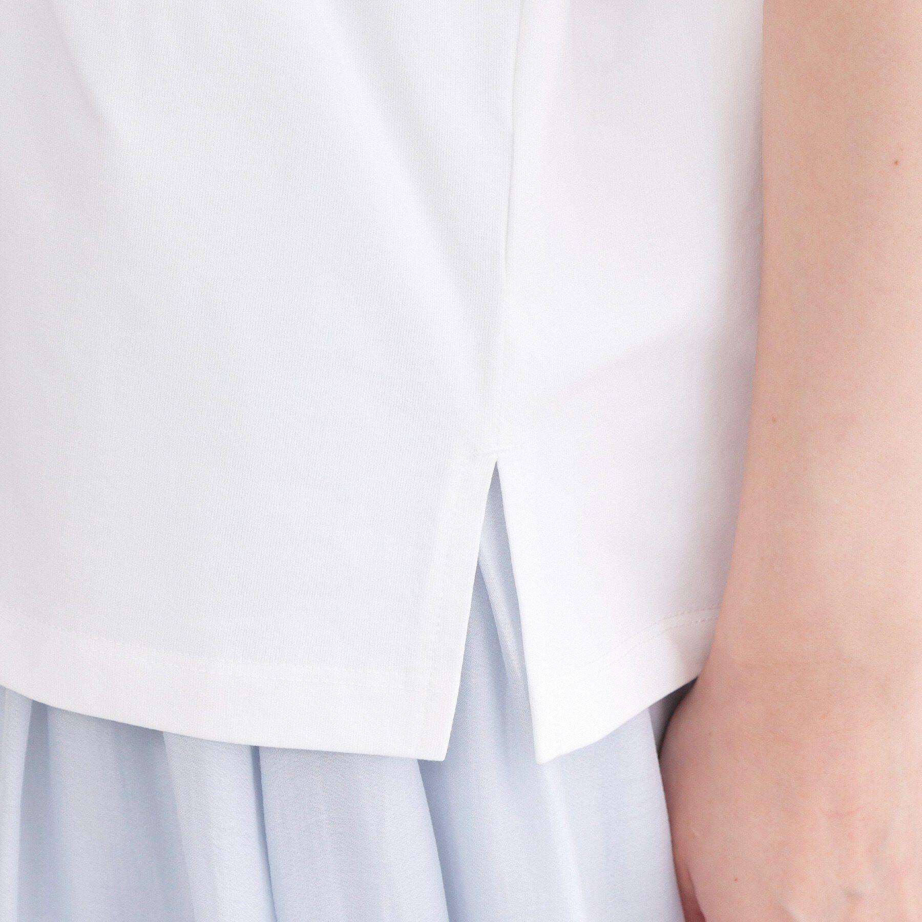 OPAQUE.CLIP「ロゴプリント＆刺繍Tシャツ【洗濯機OK】」|Tシャツ・カットソー|