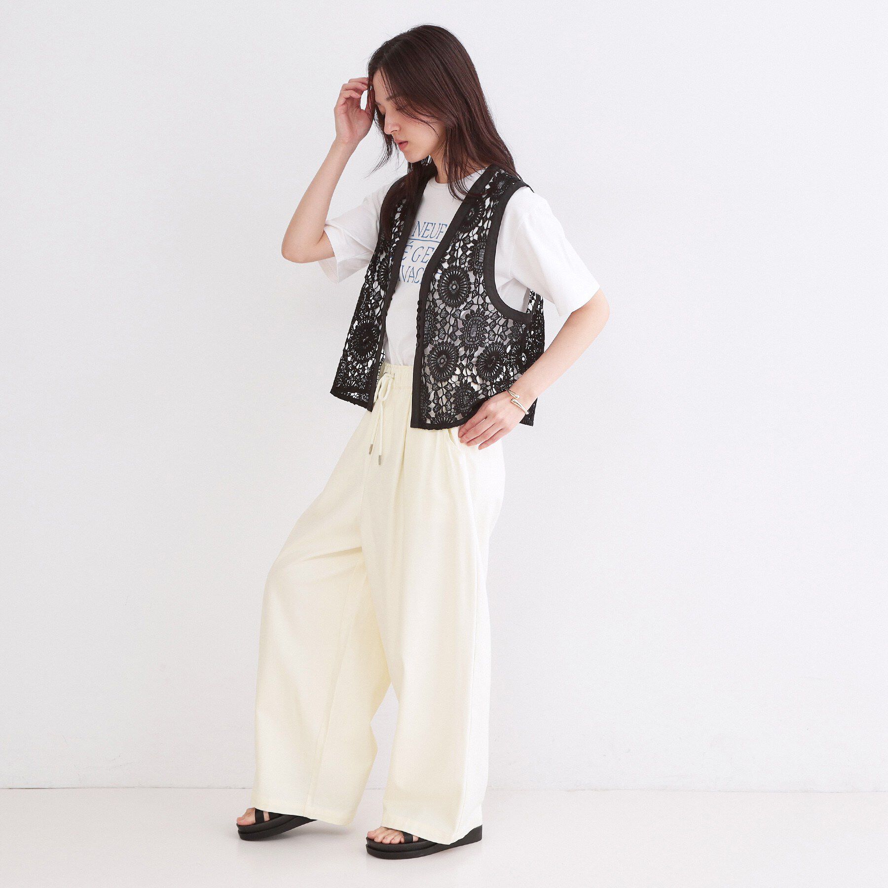 OPAQUE.CLIP「バレルレッグイージーパンツ【洗濯機OK】」|その他|