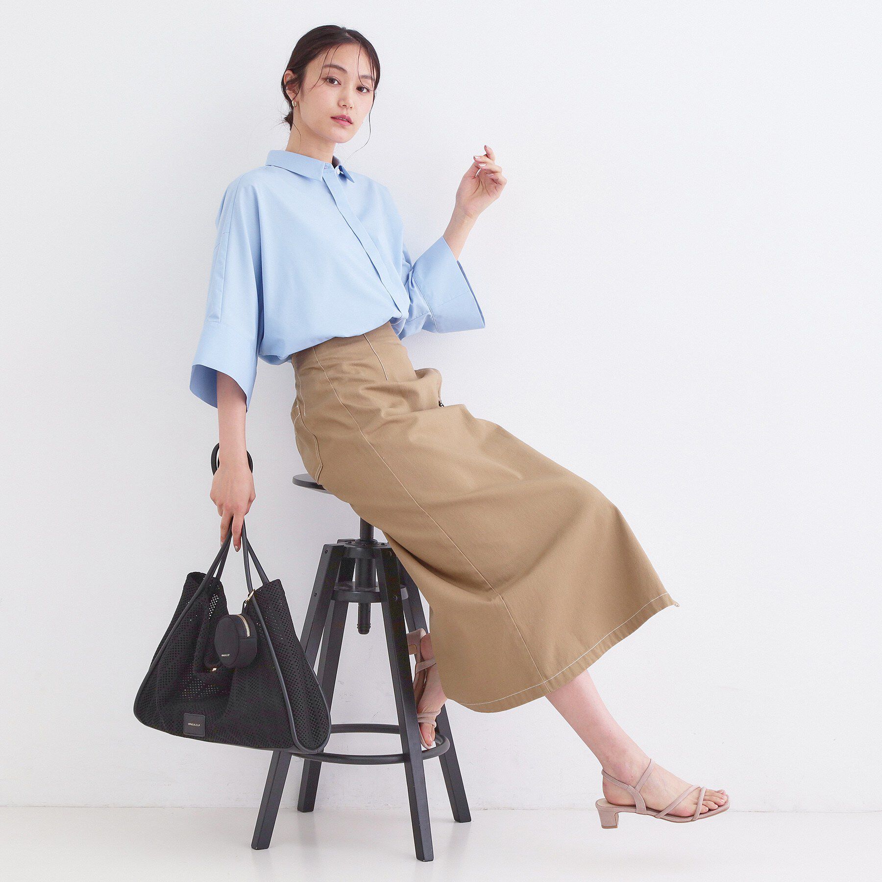 OPAQUE.CLIP「ハーフスリーブシャツ【洗濯機OK/防シワ加工】」|シャツ・ブラウス|