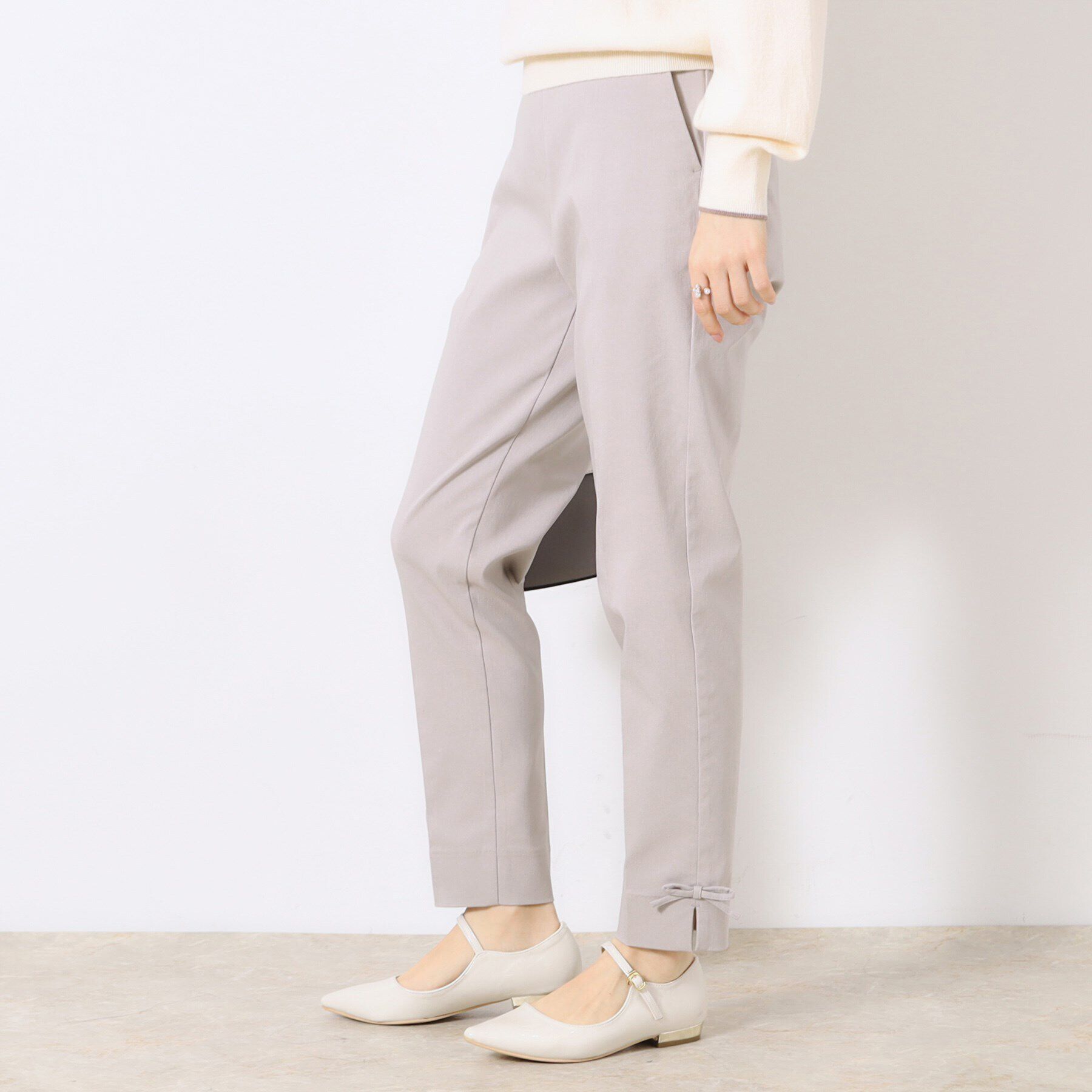 Couture broach「【ラクチンきれい見えパンツ】リボンハイパーストレッチパンツ」|その他|