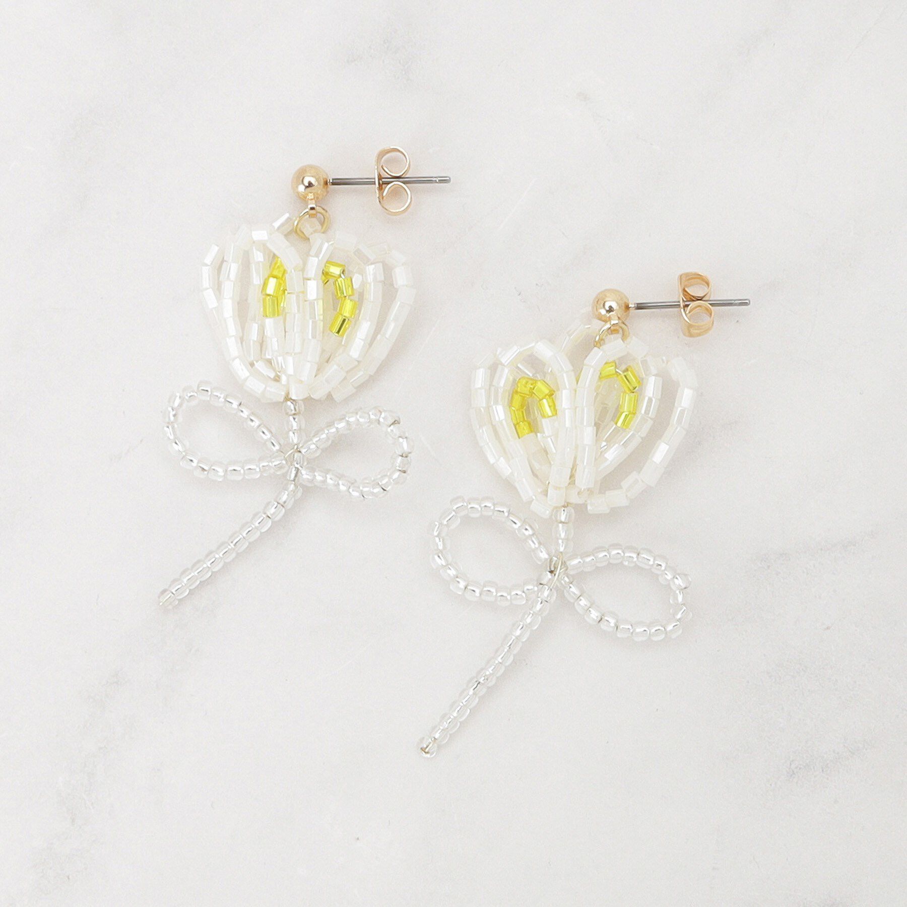 Couture broach「フラワービーズピアス」|ピアス|