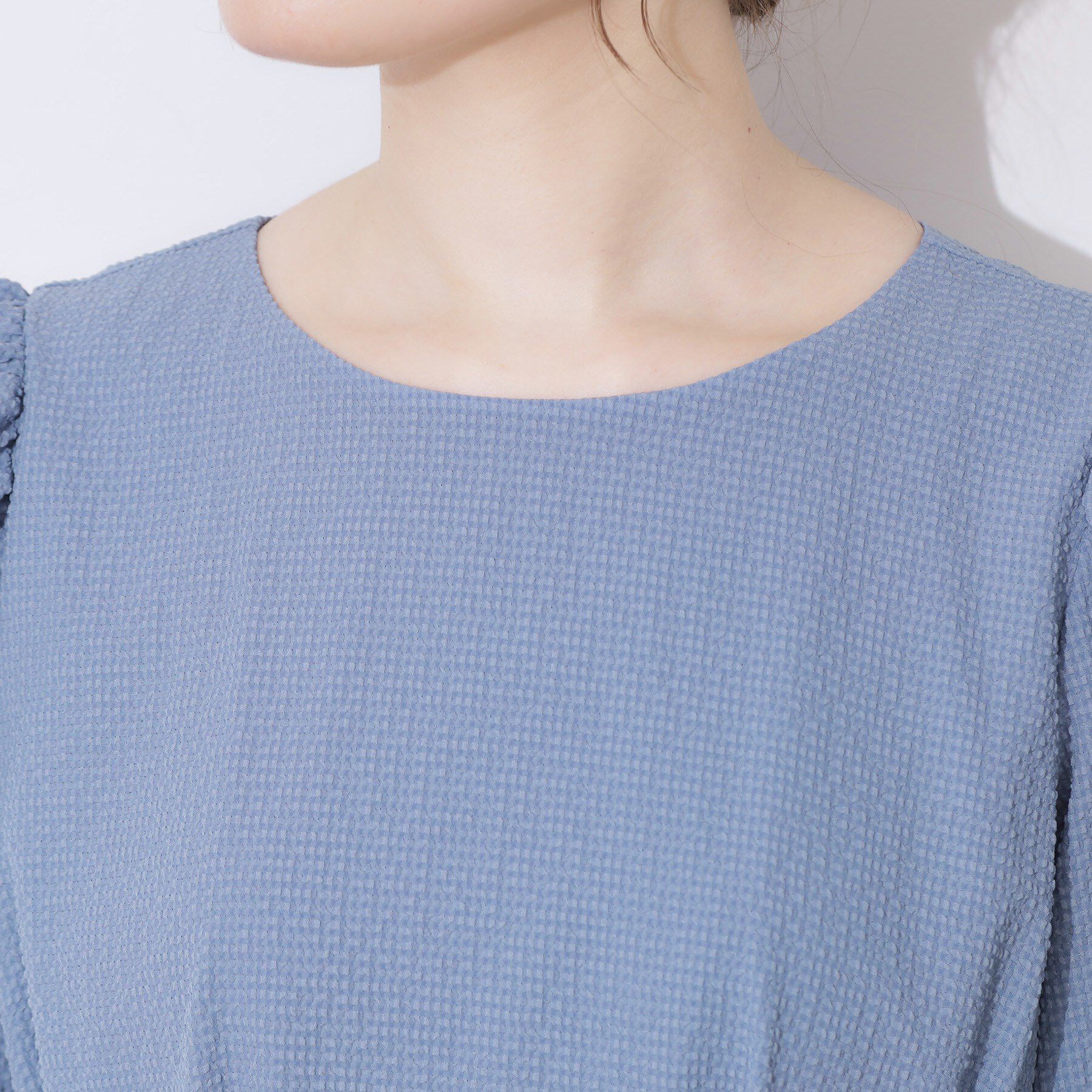 Couture broach「【細見え・キレイめ】サッカータックワンピース」|ワンピース|