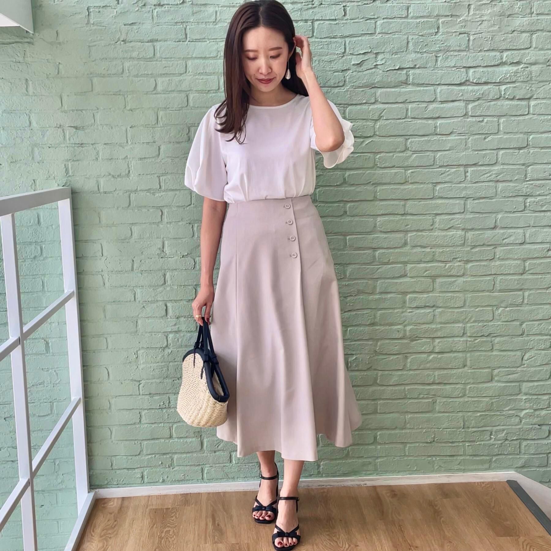 Couture broach「【2WAY・通勤・きれいめ】リネンライク サス付きスカート」|ジャンパースカート|