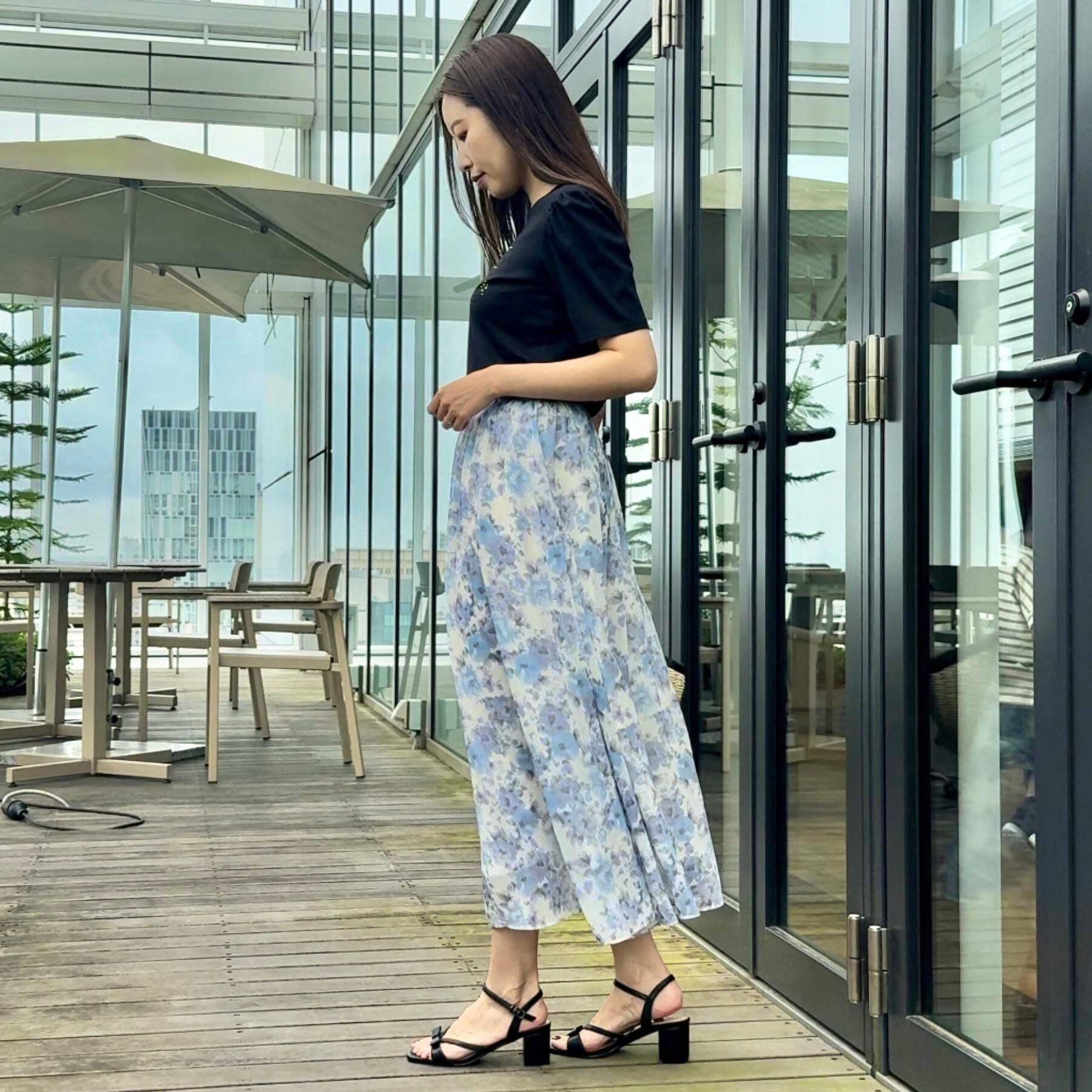 Couture broach「【接触冷感・UV機能あり・マシンウォッシャブル】60シルケット パフュームエンブロTシャツ」|Tシャツ・カットソー|