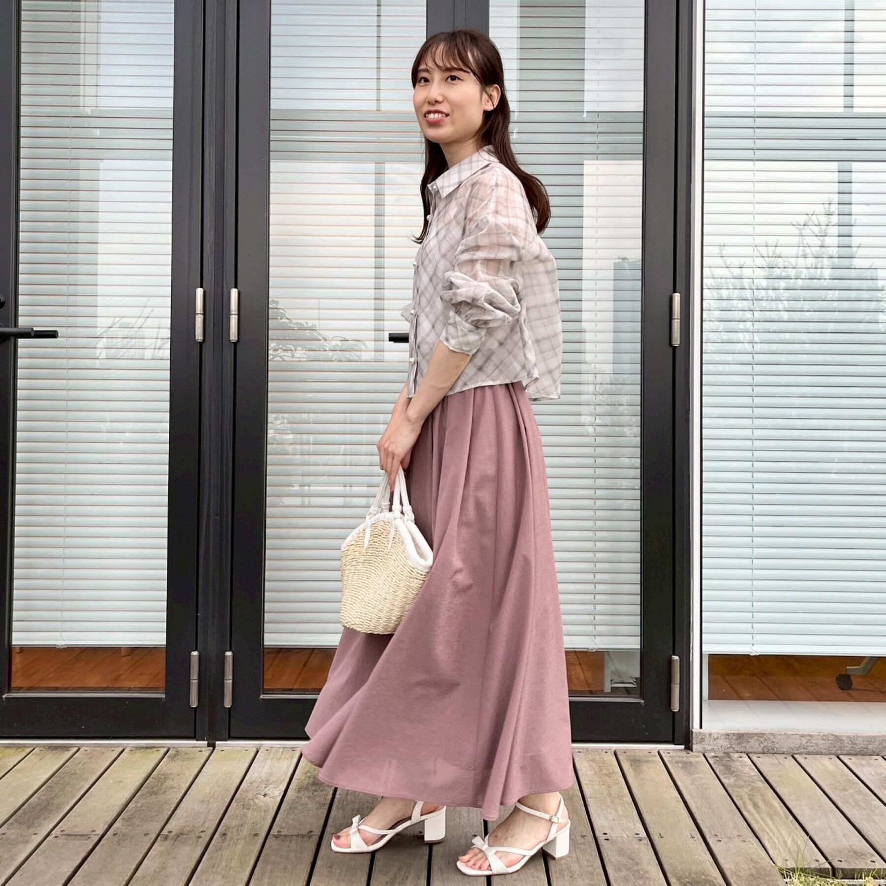 Couture broach「【きれいめ・シアー・通勤】パレットボイルロングスカート」|スカート|