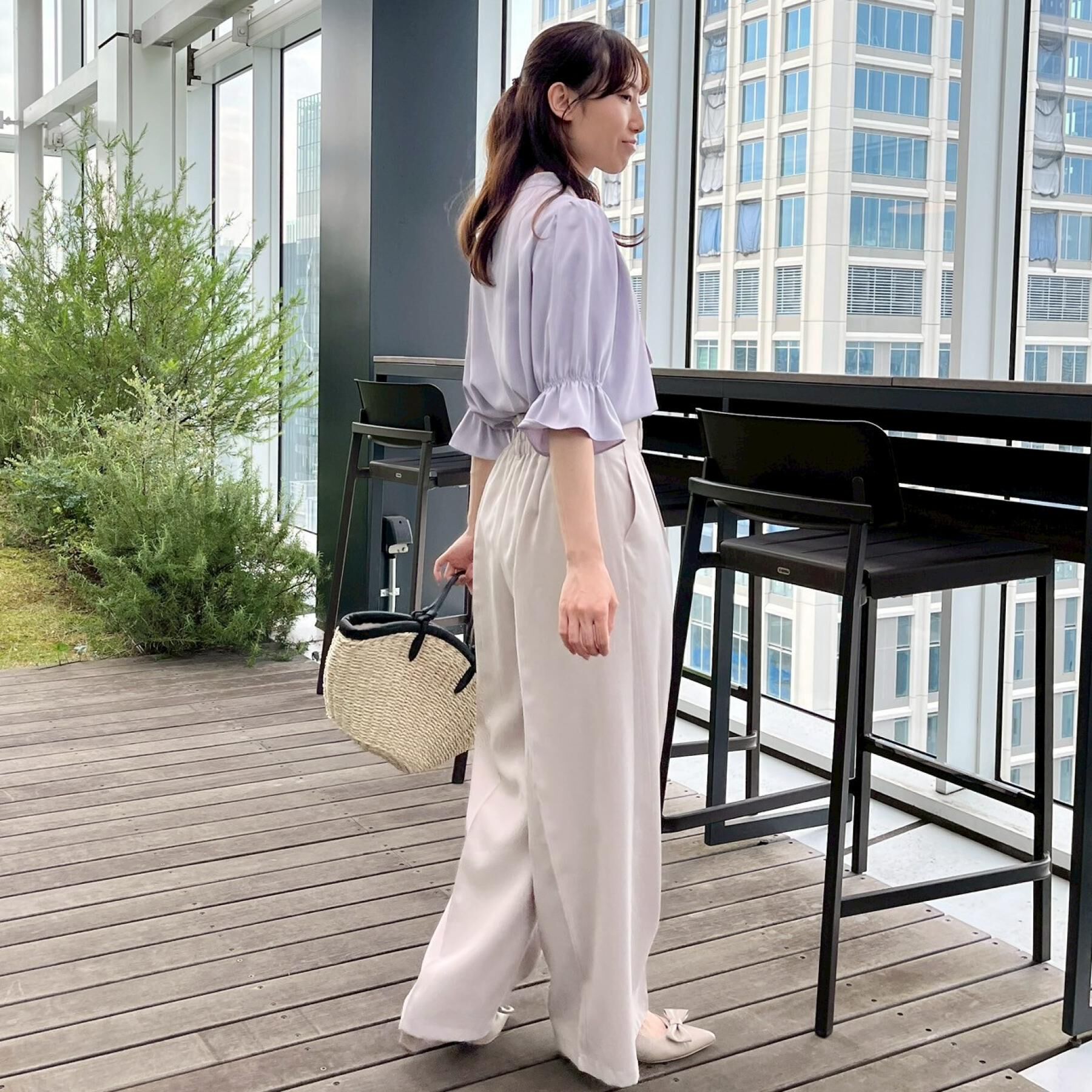 Couture broach「【大人可愛い・5分袖・通勤】デザインタイブラウス」|シャツ・ブラウス|