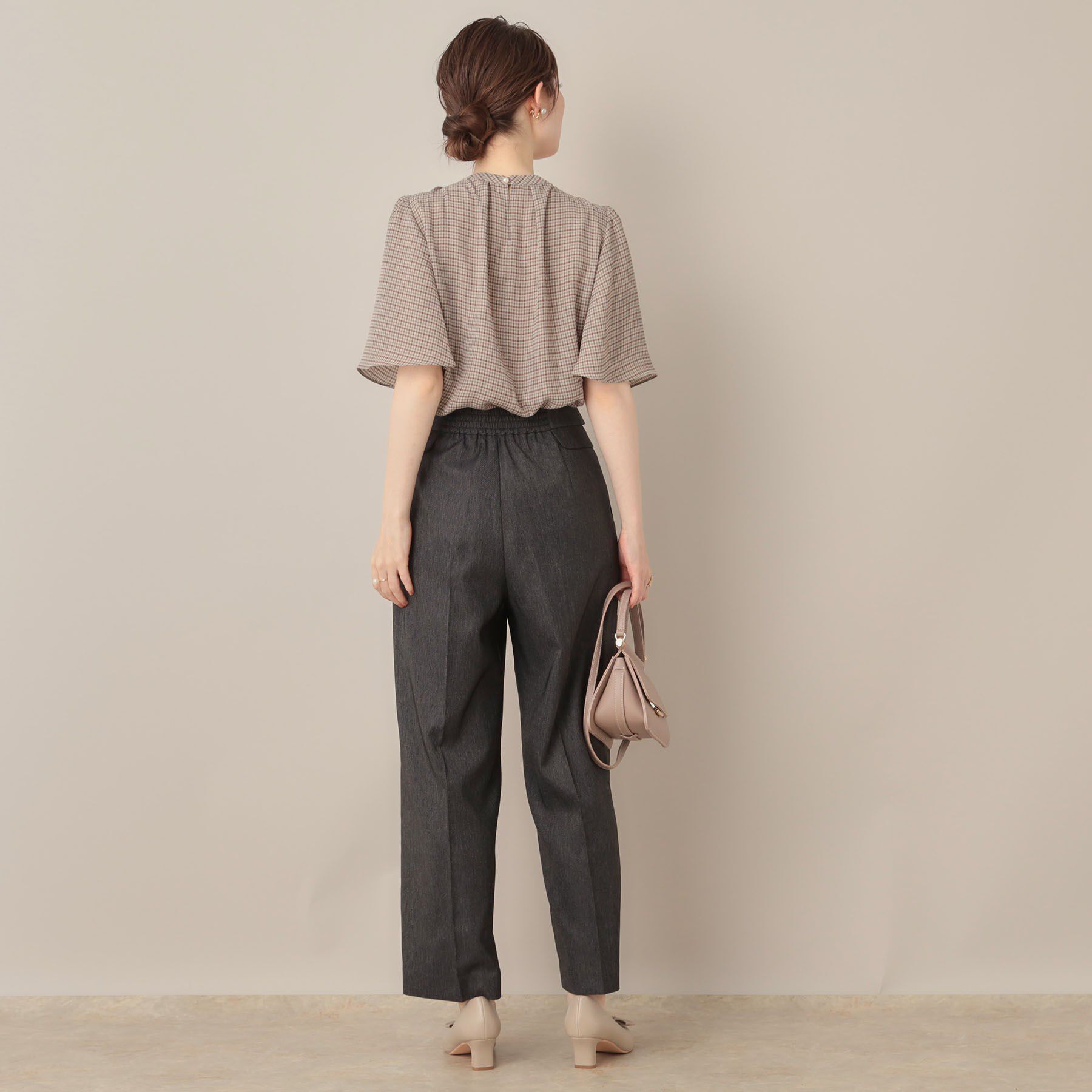 Couture broach「【マシンウォッシャブル・スッキリ見え】デニムライク釦デザインパンツ」|その他|