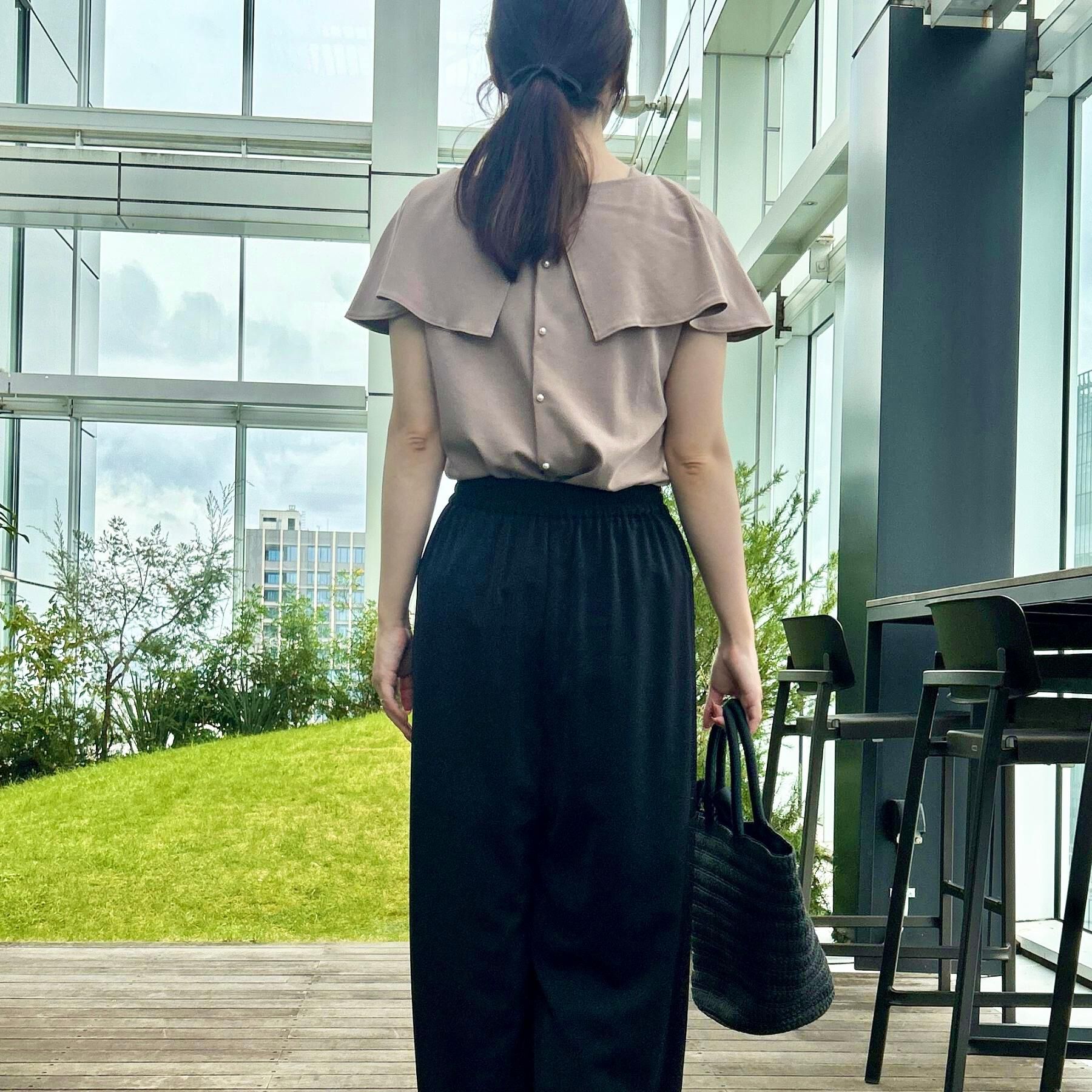 Couture broach「【マルチデザイン・楽ちん】フェイクパール リラックスワイドパンツ」|その他|