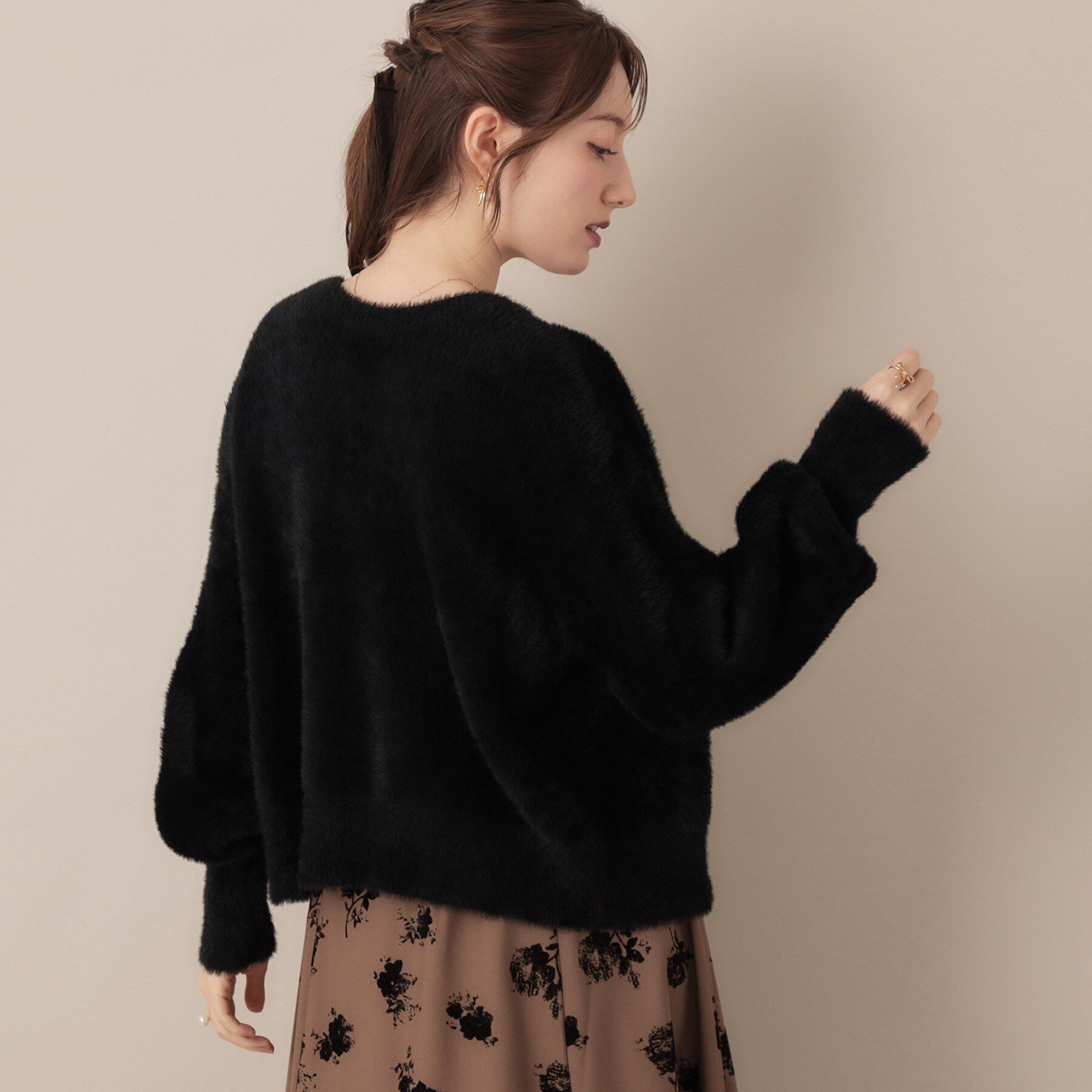 Couture broach「【ふわふわ/前後2WAY】フェザーカーディトップス」|カーディガン|