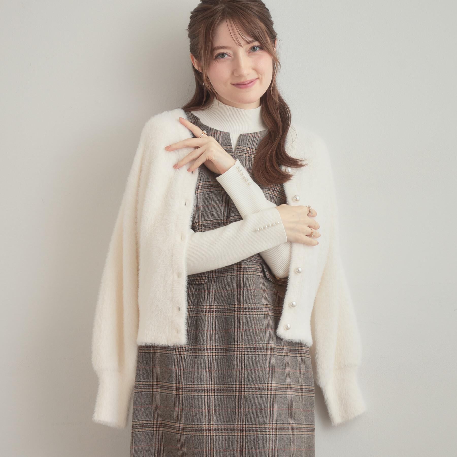 Couture broach「【ふわふわ/前後2WAY】フェザーカーディトップス」|カーディガン|