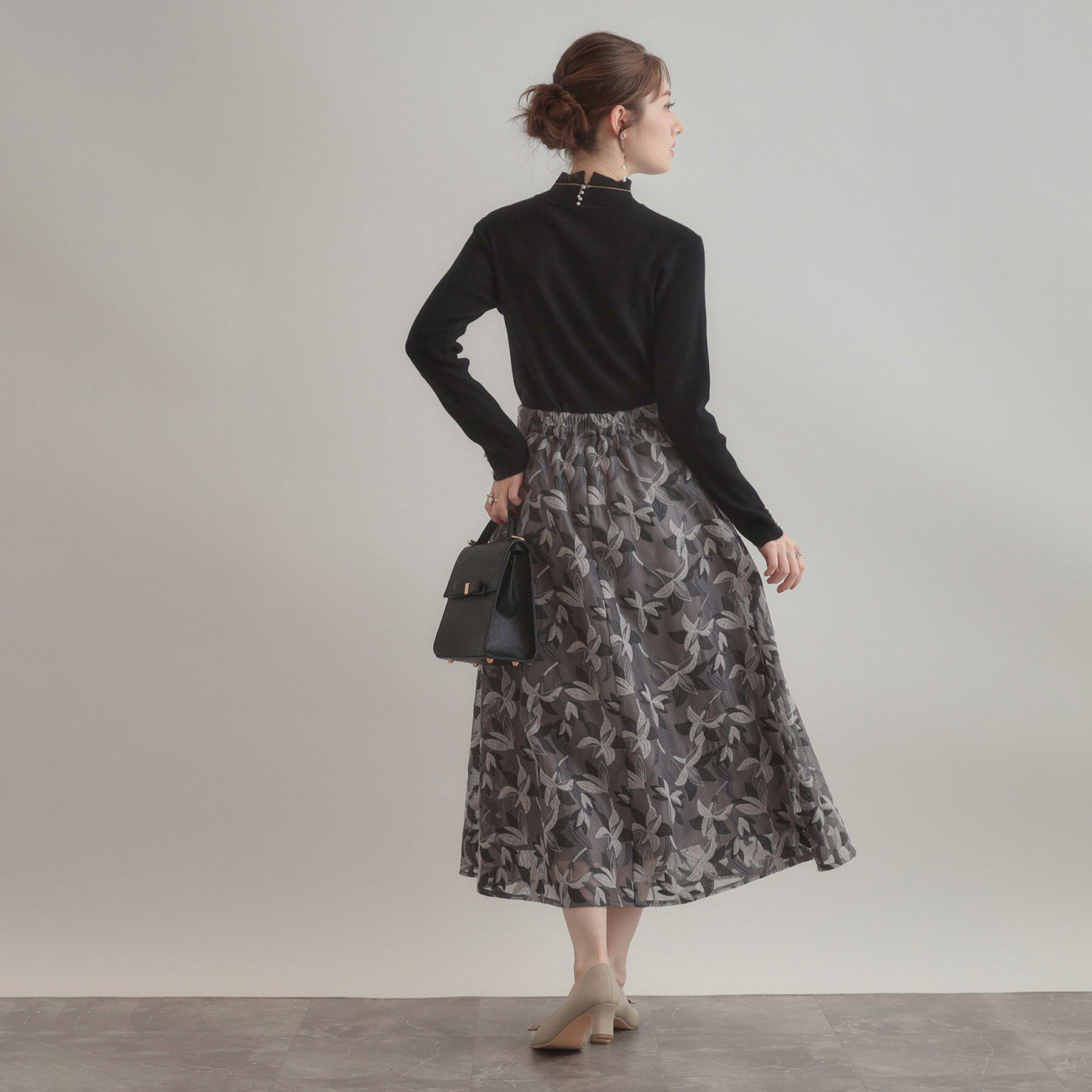 Couture broach「【多機能・フェミニン】パール調リブニット」|ニット・セーター|