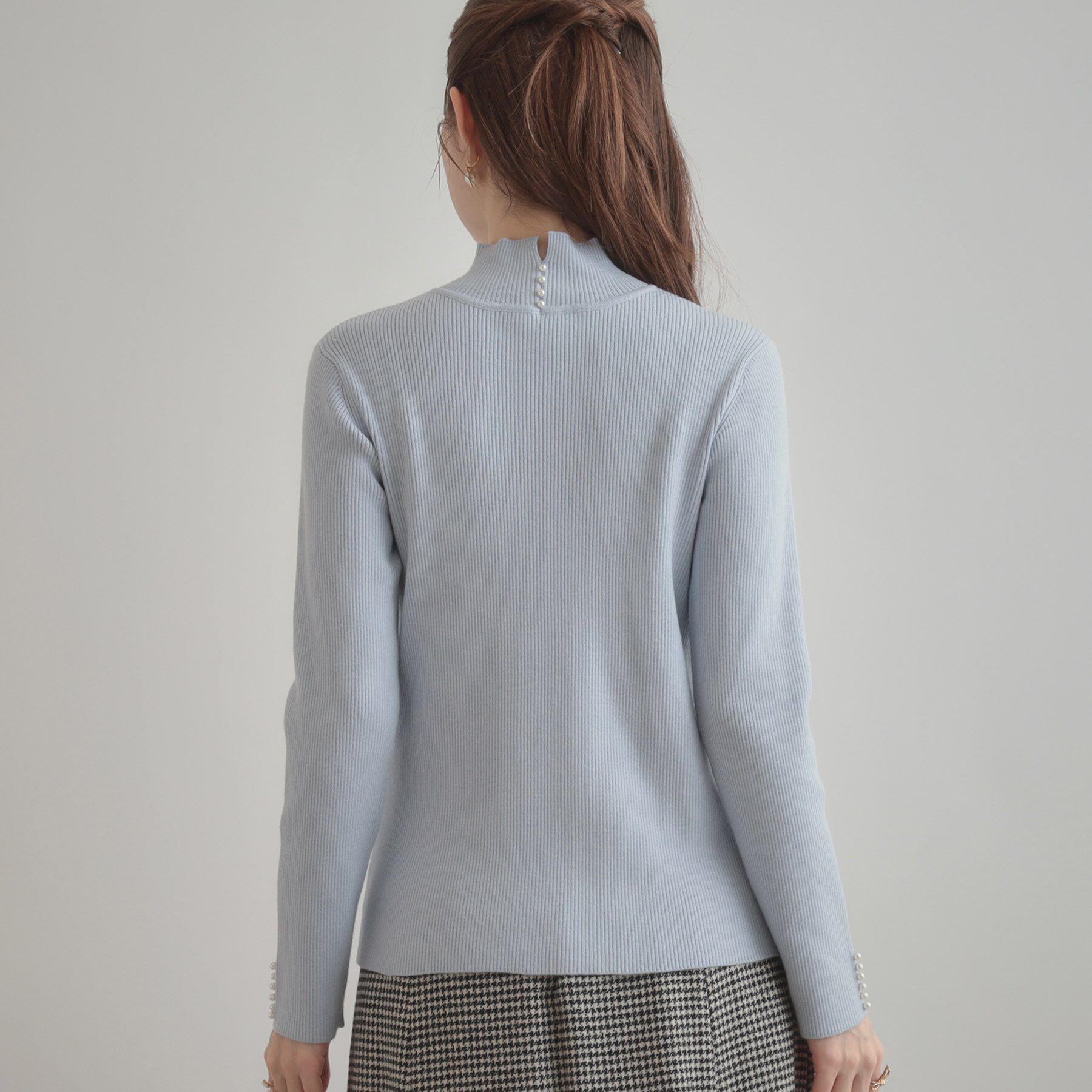 Couture broach「【多機能・フェミニン】パール調リブニット」|ニット・セーター|