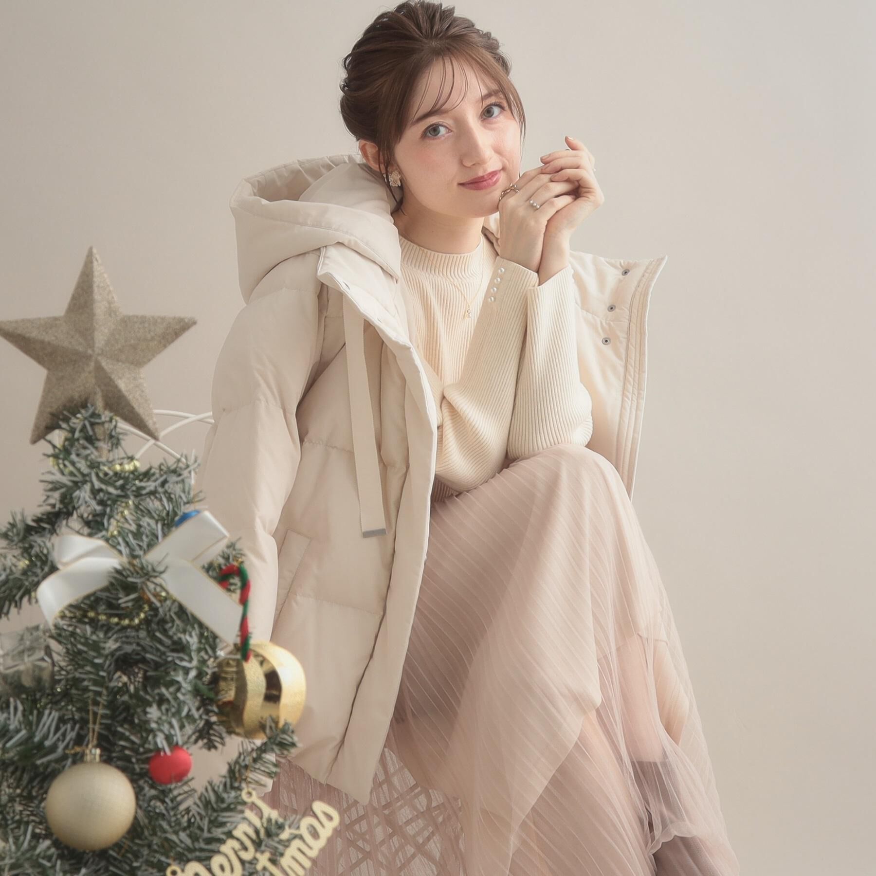 Couture broach「【冬の名品・撥水】愛されダウン」|ダウン|