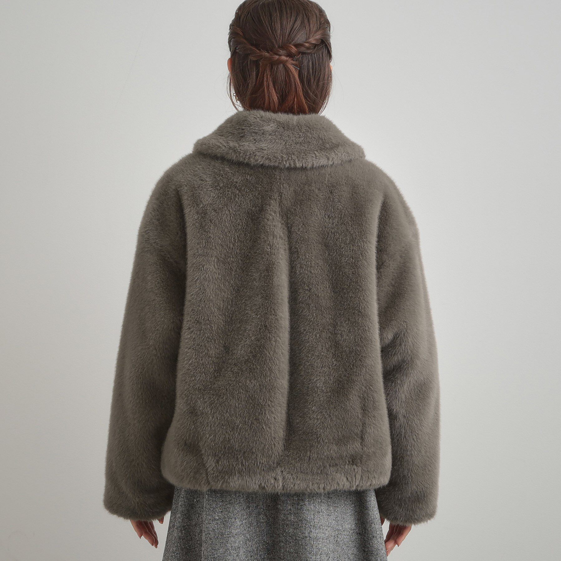 Couture broach「【ふわふわ・上品】ミンクフェイクファーアウター」|ブルゾン・スタジャン|