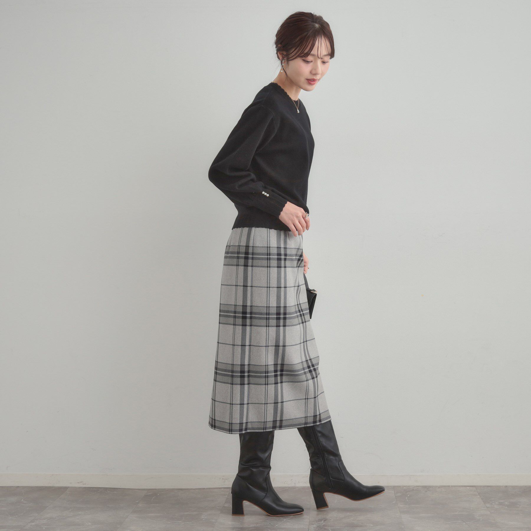 Couture broach「【洗える/スカラデザイン】パフスリーブ ニット」|ニット・セーター|