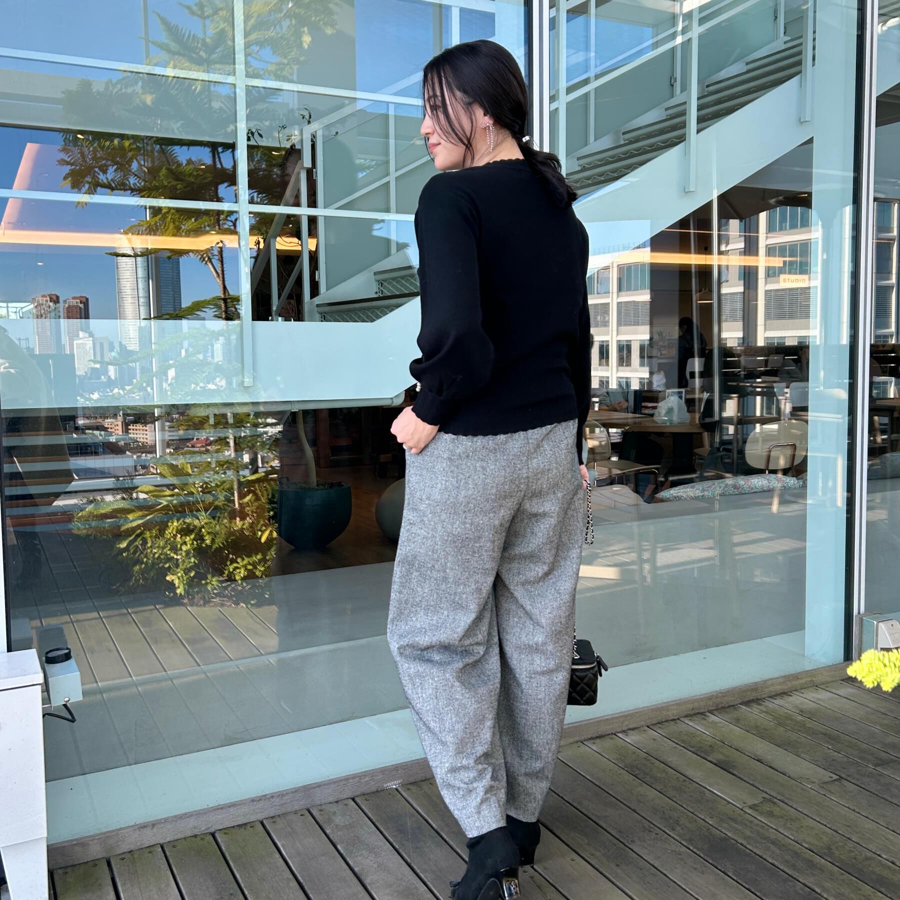 Couture broach「【洗える/スカラデザイン】パフスリーブ ニット」|ニット・セーター|