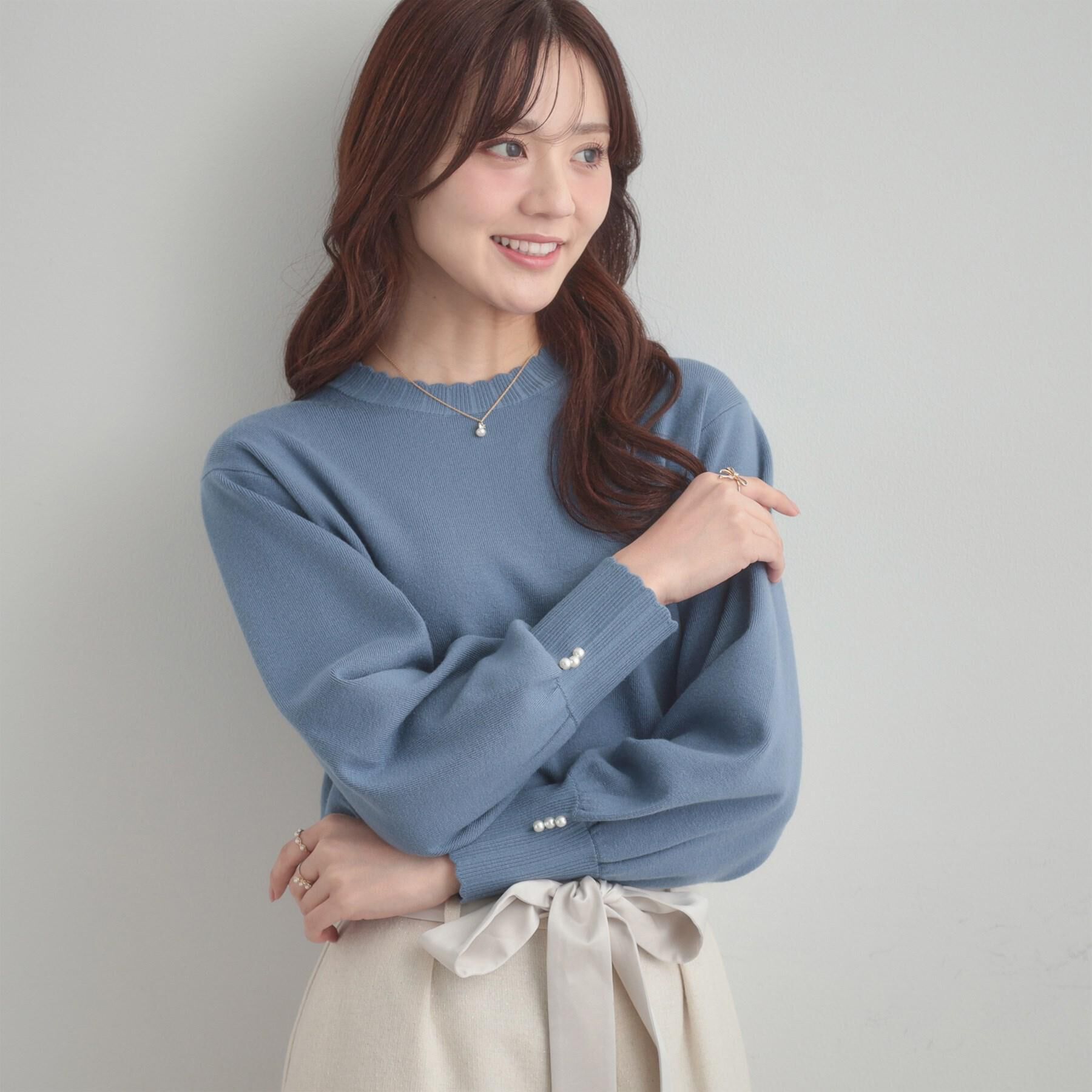 Couture broach「【洗える/スカラデザイン】パフスリーブ ニット」|ニット・セーター|