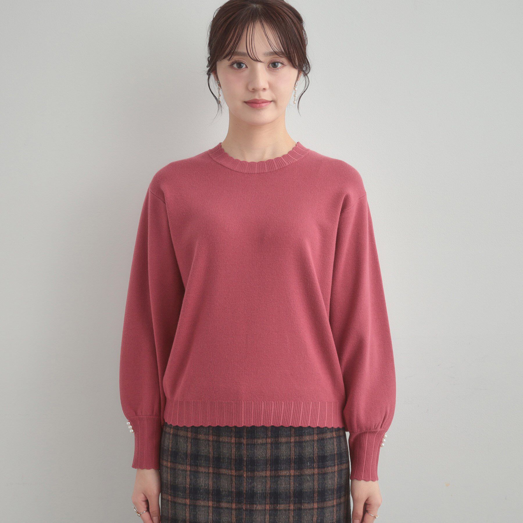 Couture broach「【洗える/スカラデザイン】パフスリーブ ニット」|ニット・セーター|