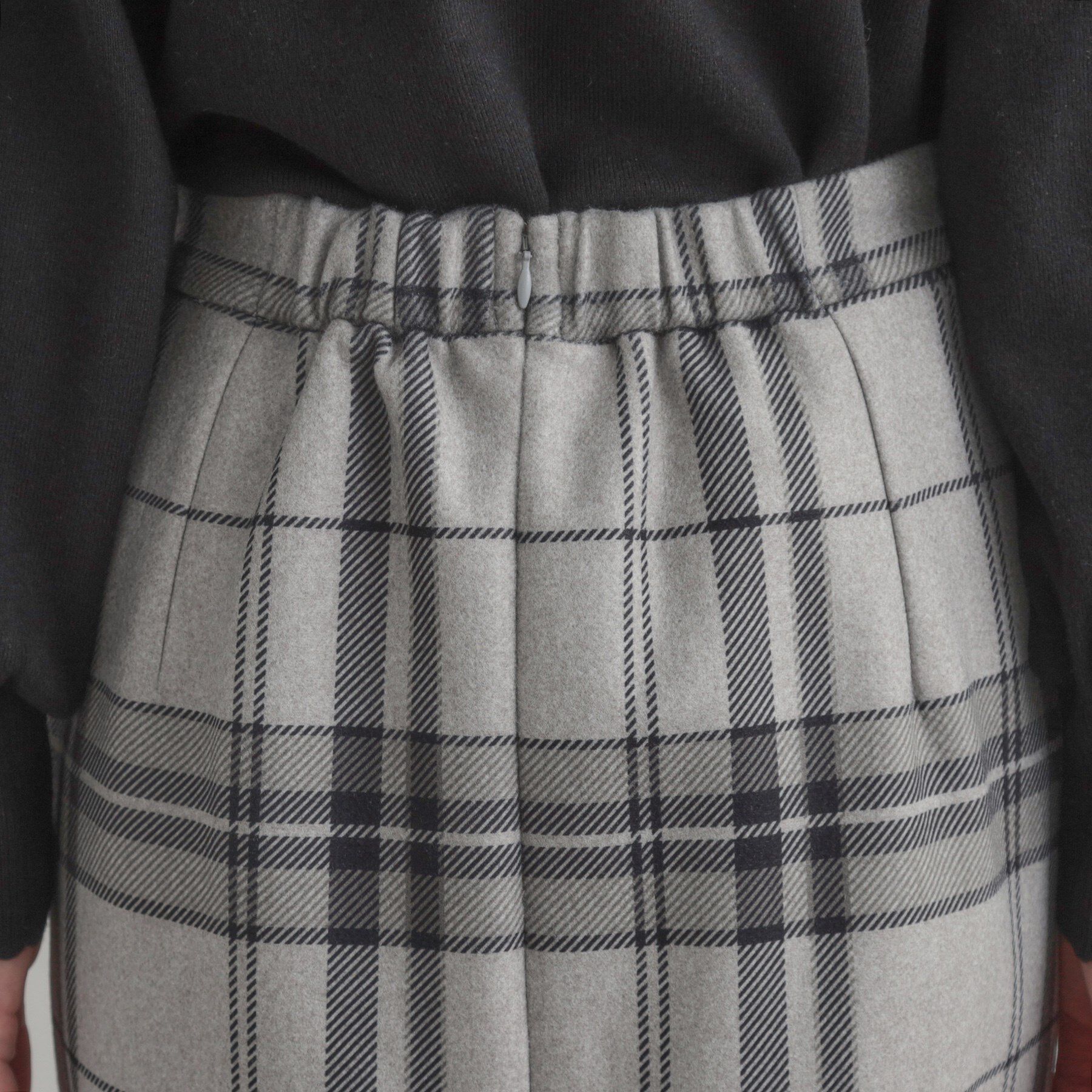 Couture broach「【洗える/微起毛】Iライン チェックスカート」|スカート|
