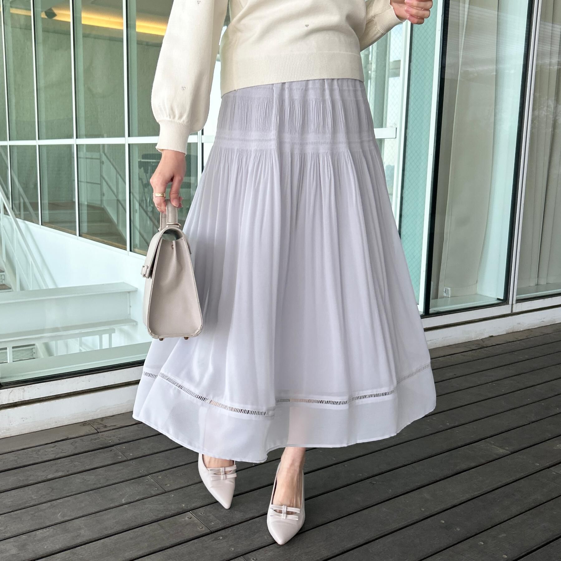 Couture broach「【ハレの日・通勤】マジョリカプリーツスカート」|スカート|
