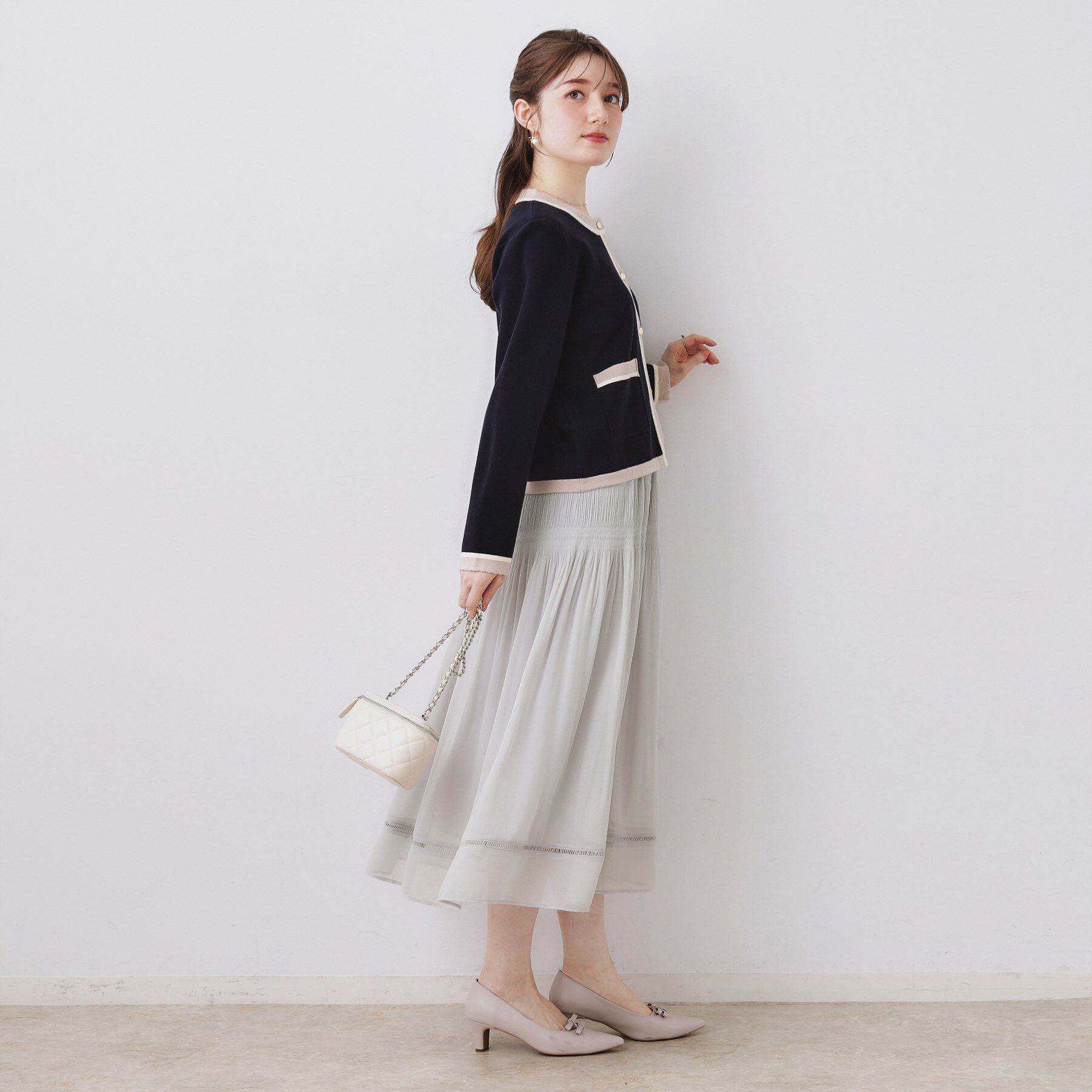 Couture broach「【ハレの日・通勤】マジョリカプリーツスカート」|スカート|