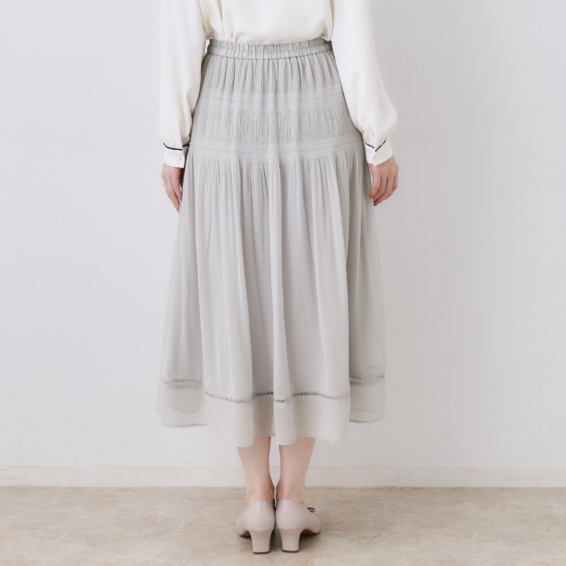 Couture broach「【ハレの日・通勤】マジョリカプリーツスカート」|スカート|