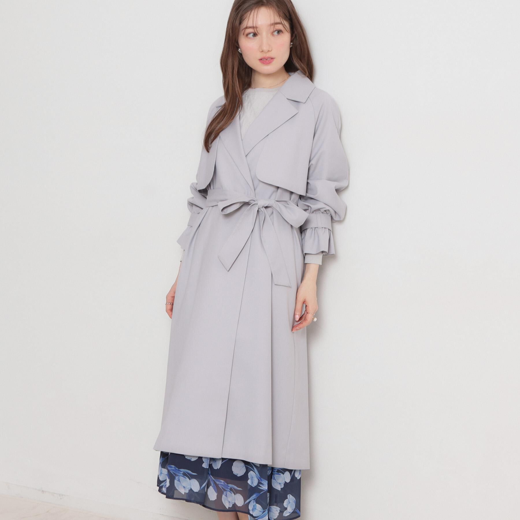 Couture broach「【撥水・ハレの日・通勤】ロングトレンチコート」|トレンチコート|