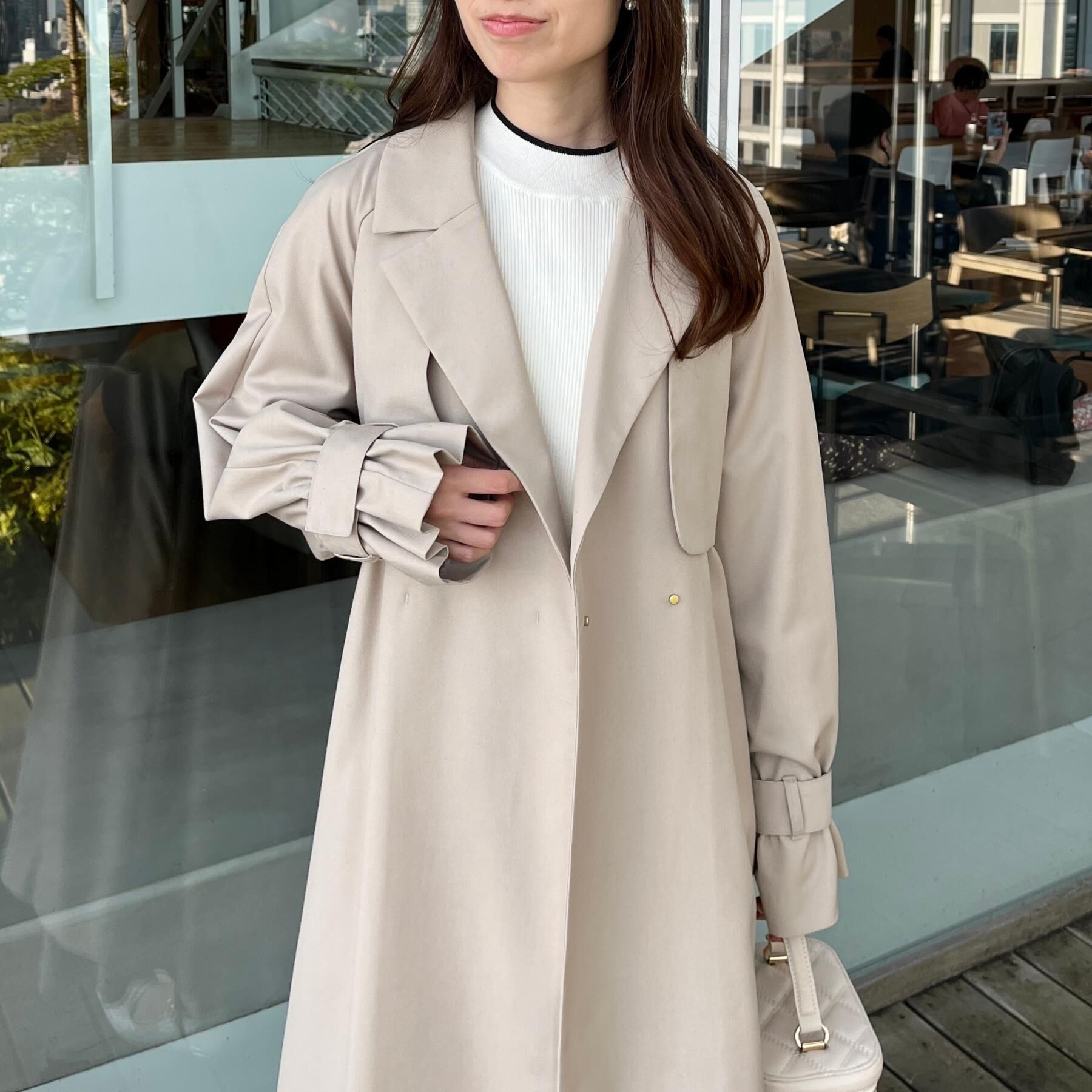 Couture broach「【撥水・ハレの日・通勤】ロングトレンチコート」|トレンチコート|