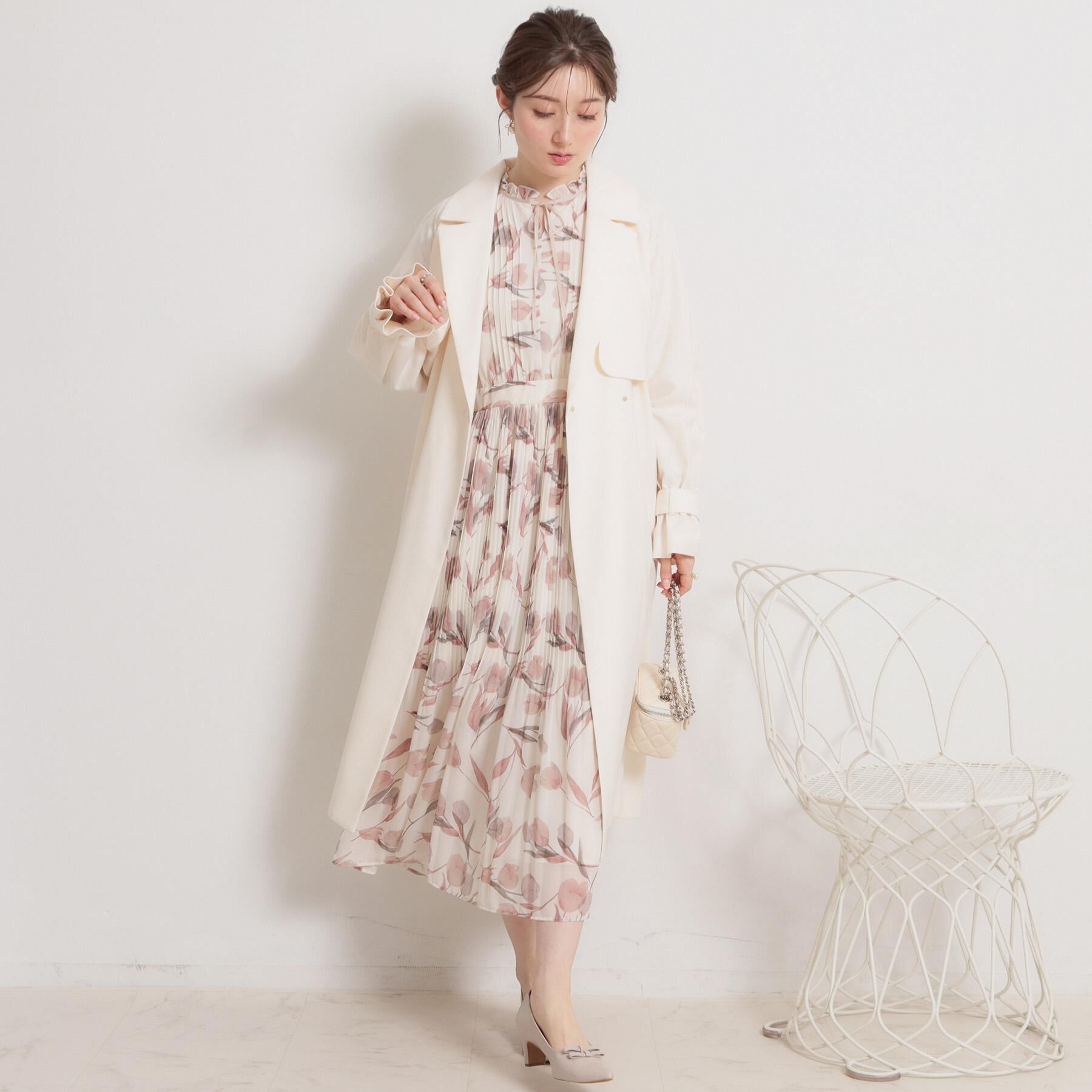 Couture broach「【撥水・ハレの日・通勤】ロングトレンチコート」|トレンチコート|