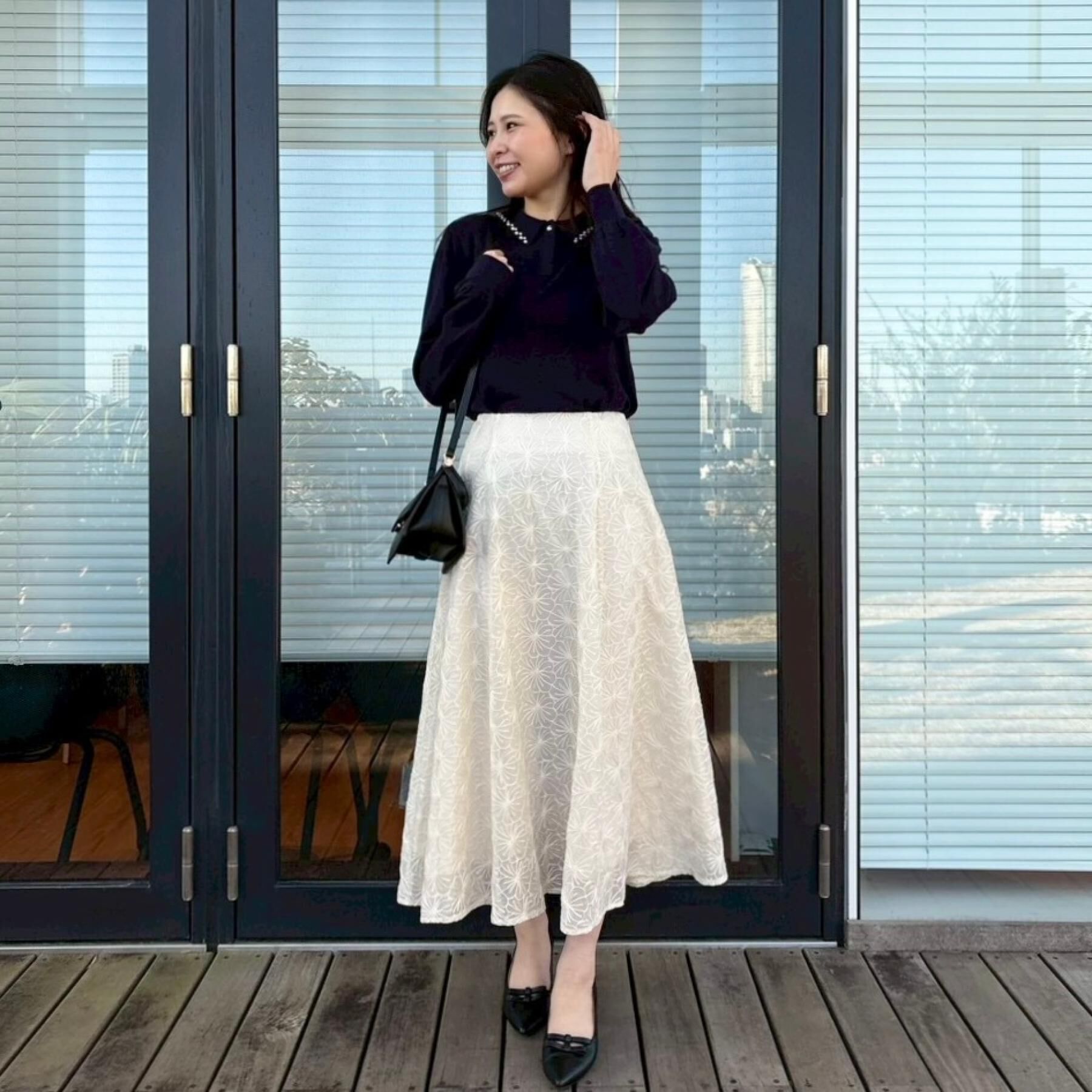 Couture broach「【洗える・着映え】パール調衿ニット」|ニット・セーター|